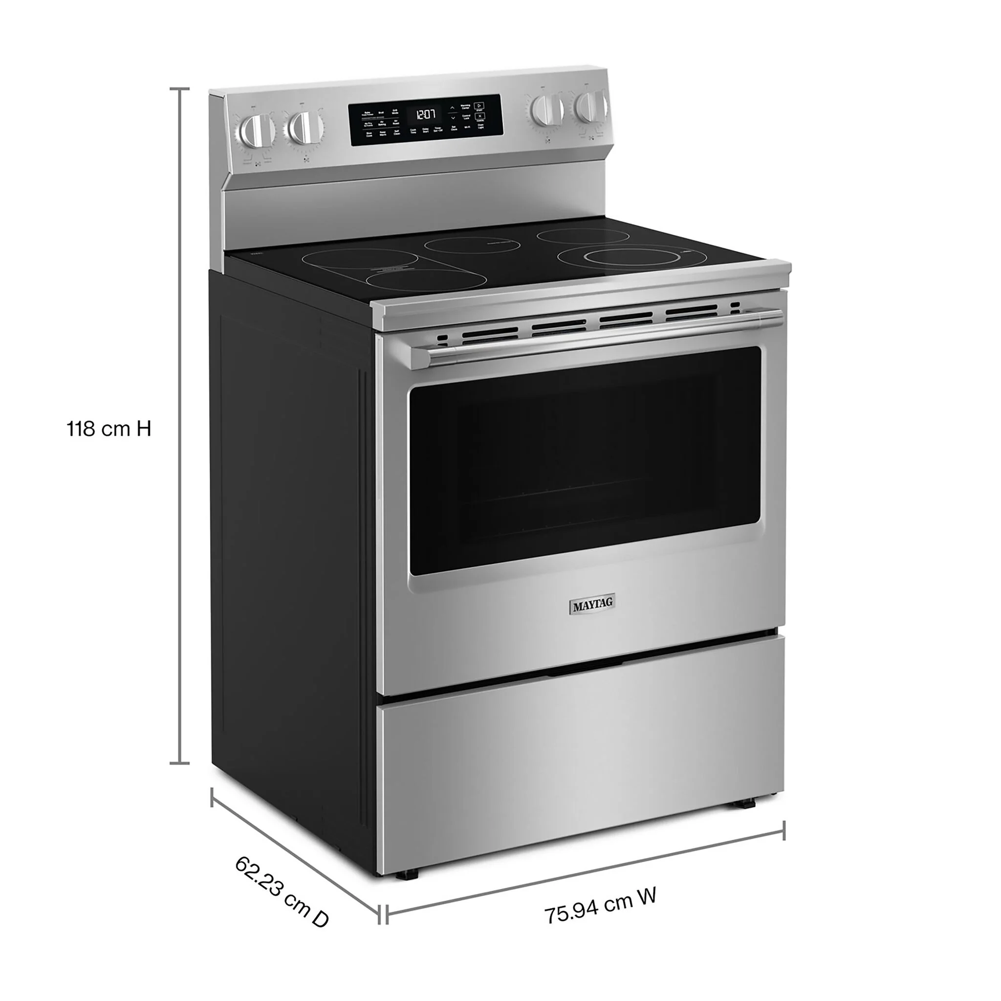 Maytag Fingerprint Resistant Stainless Steel Freestanding Electric Range (5.3 cu.ft.) - YMFES7030SZ - Image 5