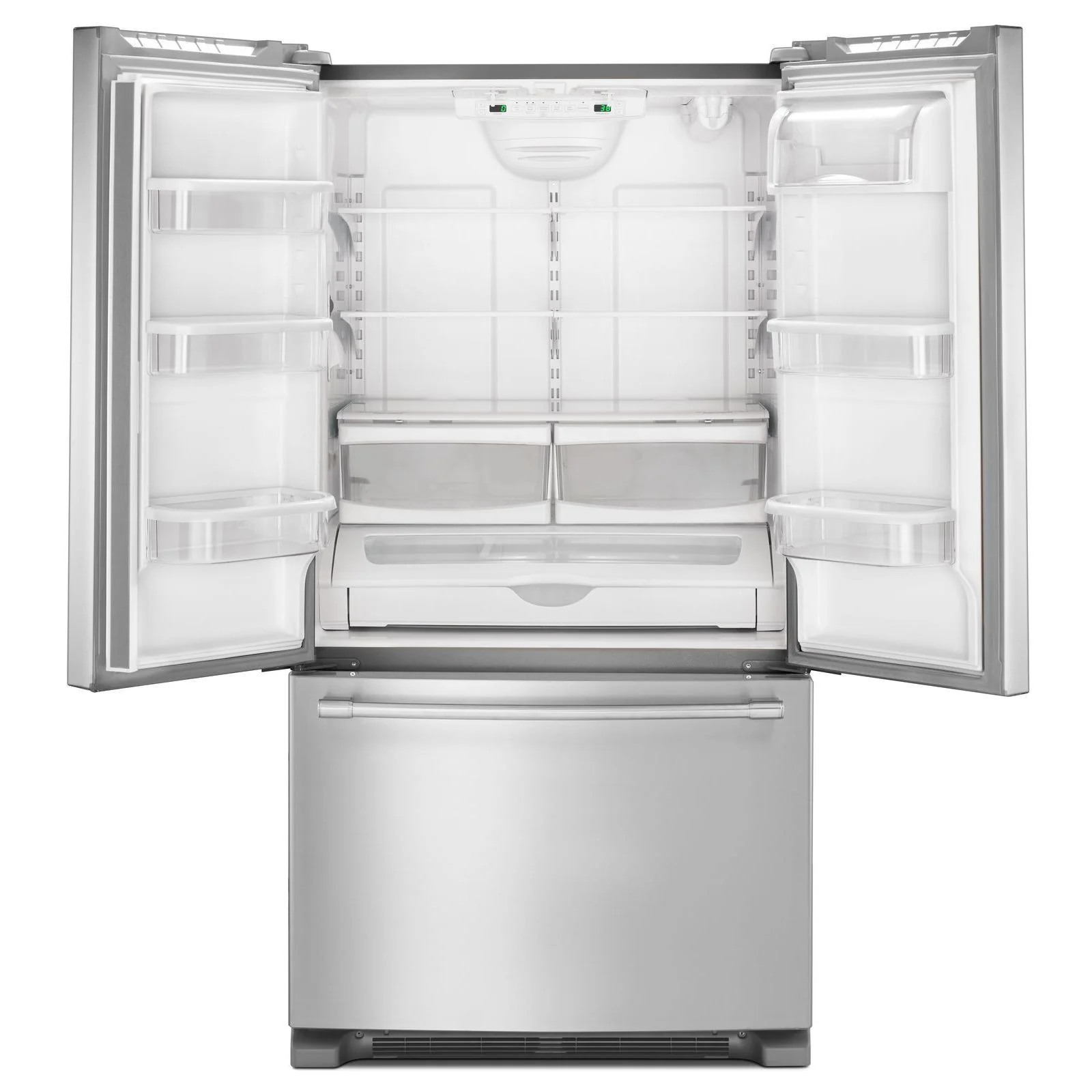 Maytag 35.75 " 20 Cu. Ft. Fingerprint Resistant Stainless Steel French Door Refrigerator - MFC2062FEZ - Image 2