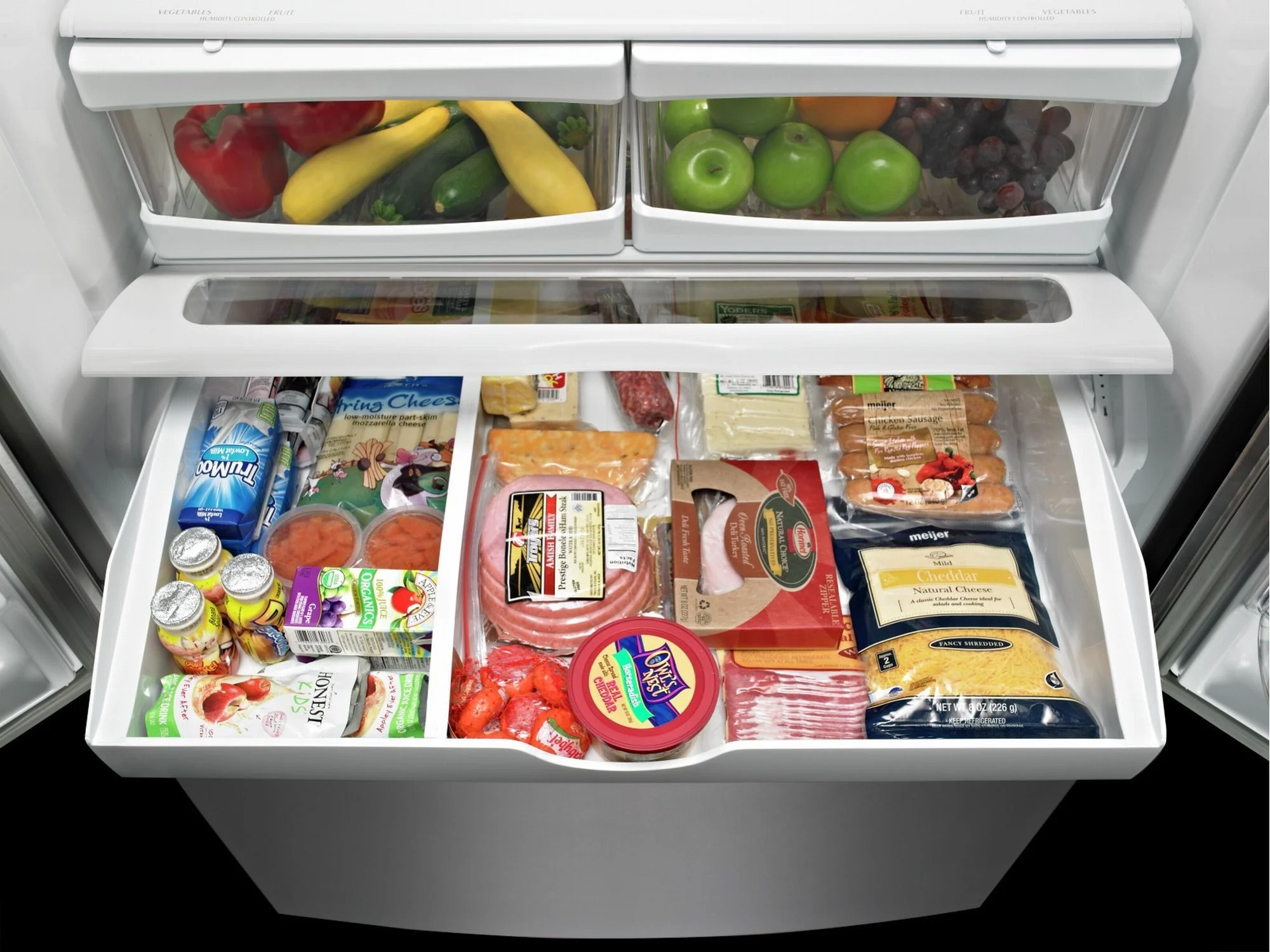 Maytag 35.75 " 20 Cu. Ft. Fingerprint Resistant Stainless Steel French Door Refrigerator - MFC2062FEZ - Image 3