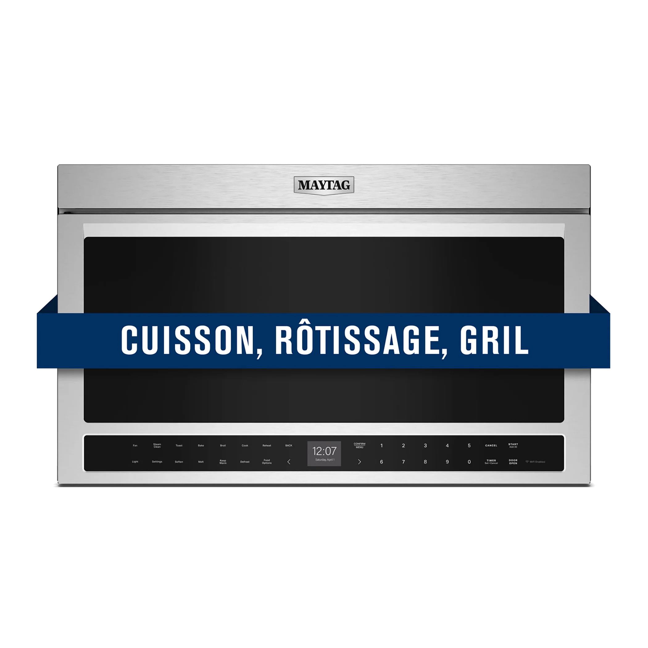 Maytag Fingerprint Resistant Stainless Steel Over-the-Range Microwave (1.1 Cu Ft) - YMMMF8030PZ - Image 3