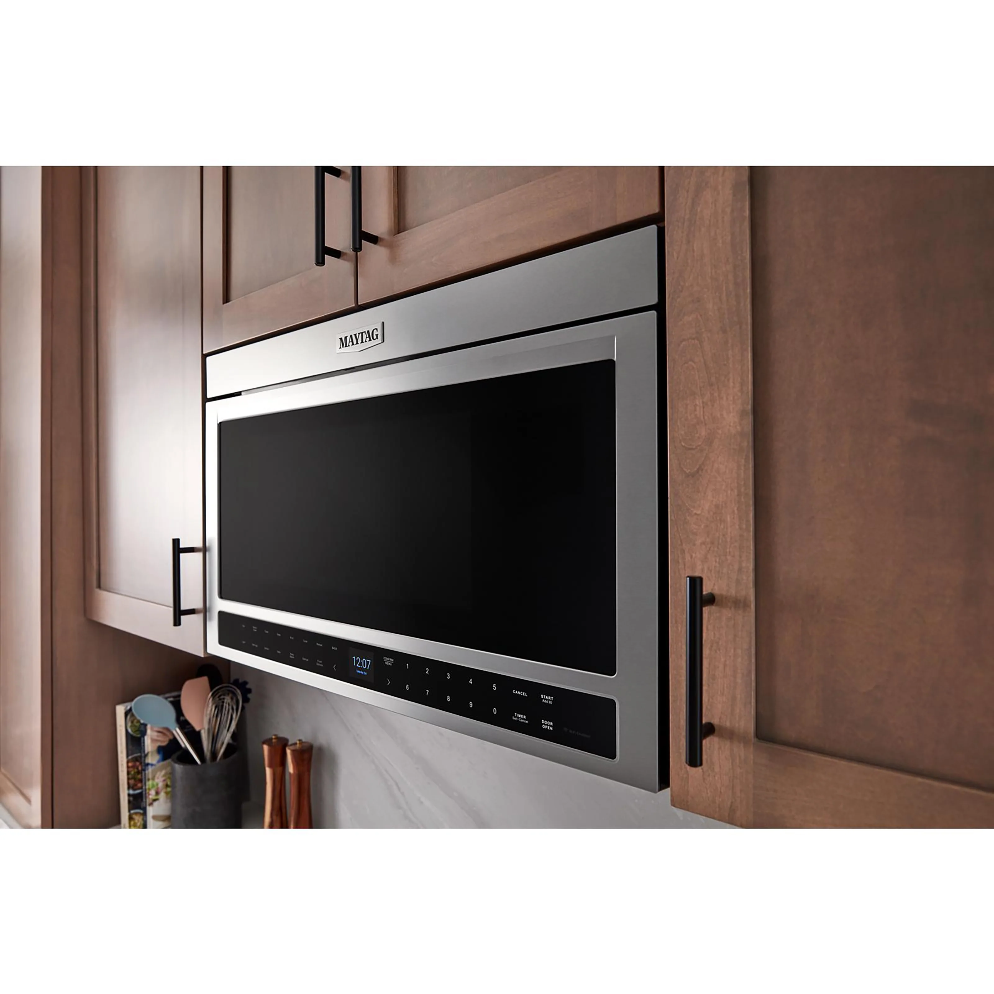 Maytag Fingerprint Resistant Stainless Steel Over-the-Range Microwave (1.1 Cu Ft) - YMMMF8030PZ - Image 4