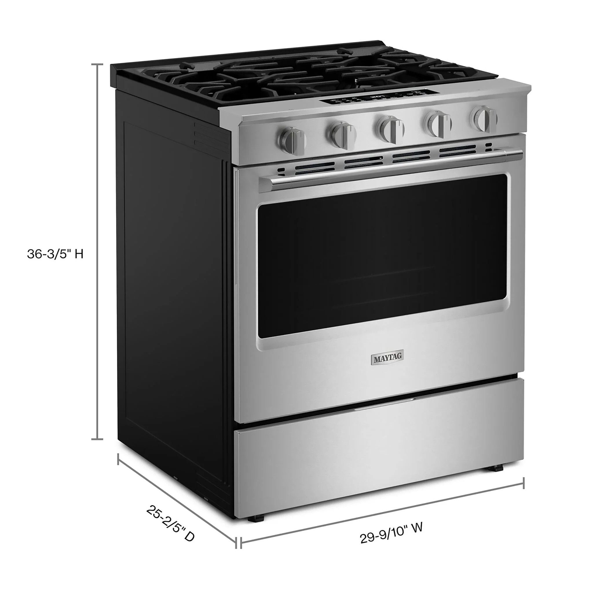 Maytag Fingerprint Resistant Stainless Steel Slide-In Gas Convection Range (5 cu.ft.) - MSGS7030SZ - Image 6