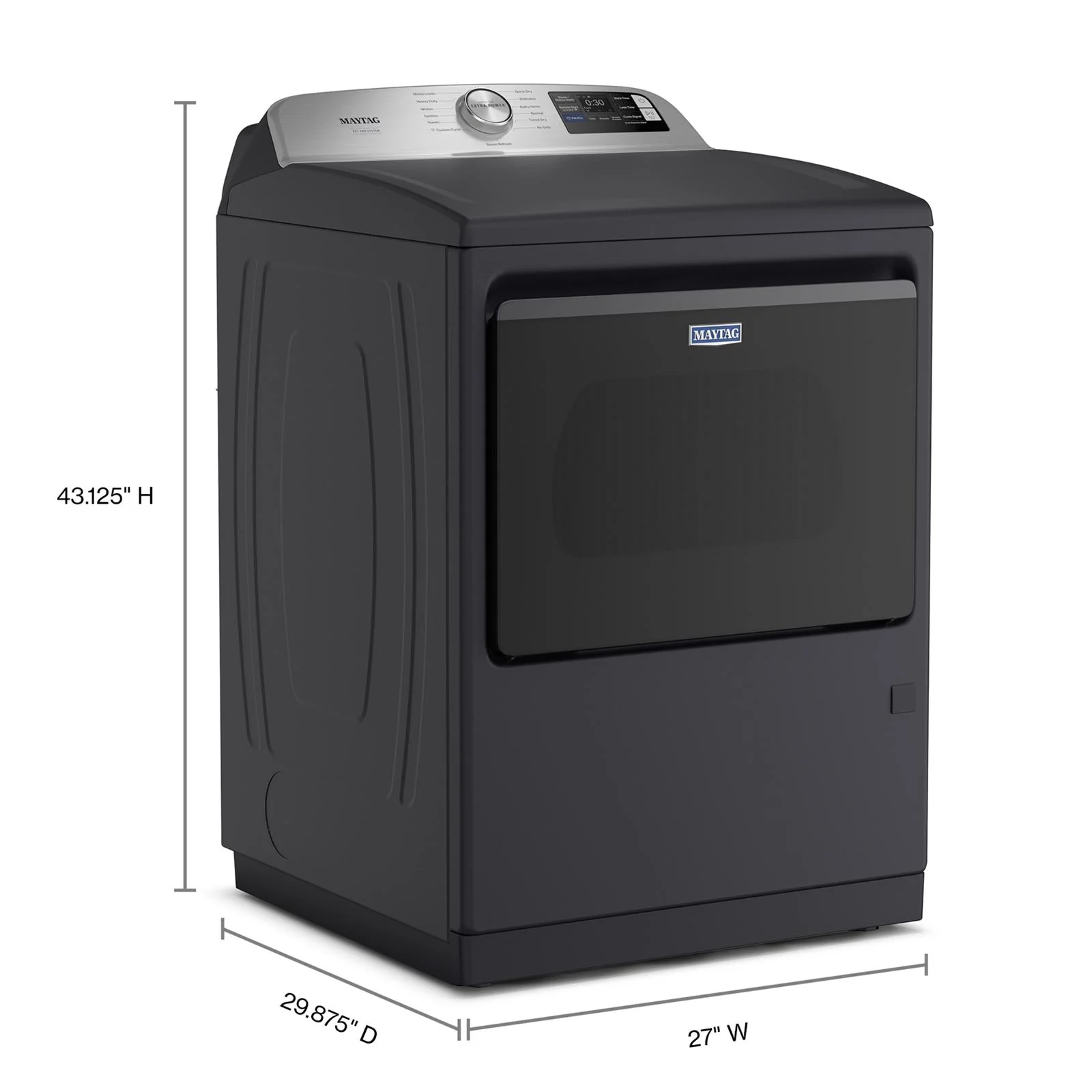 Maytag Midnight Steel Gas Dryer with Pet Pro (7.4 cu.ft.) - MGD7205RF - Image 7