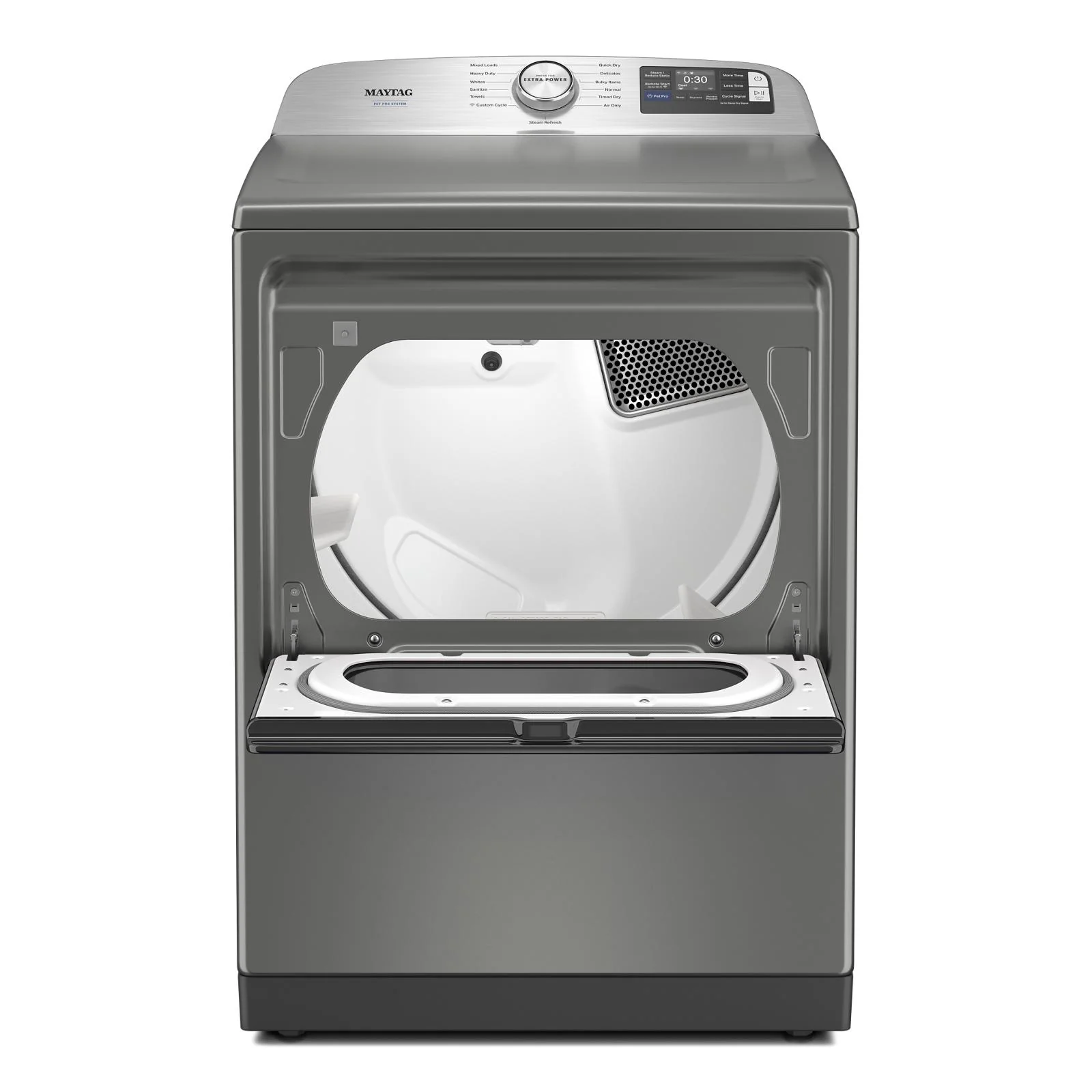 Maytag Radiant Silver Smart Steam Electric Dryer ( 7.4 Cu. Ft.) with Pet Pro System - YMED7205RR - Image 4