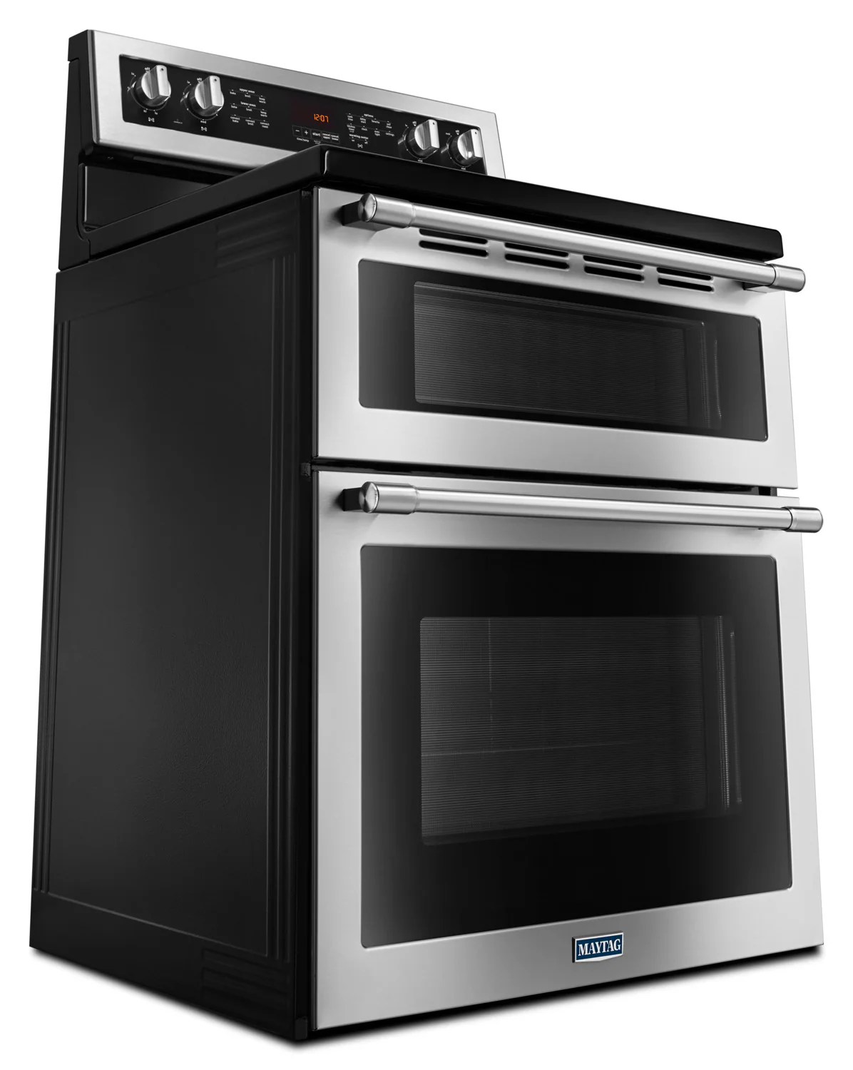 Maytag Stainless Steel Freestanding Electric Double Oven Range (6.7 Cu. Ft.) - YMET8800FZ - Image 2
