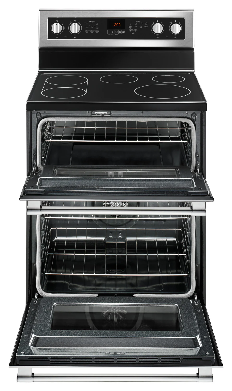 Maytag Stainless Steel Freestanding Electric Double Oven Range (6.7 Cu. Ft.) - YMET8800FZ - Image 4
