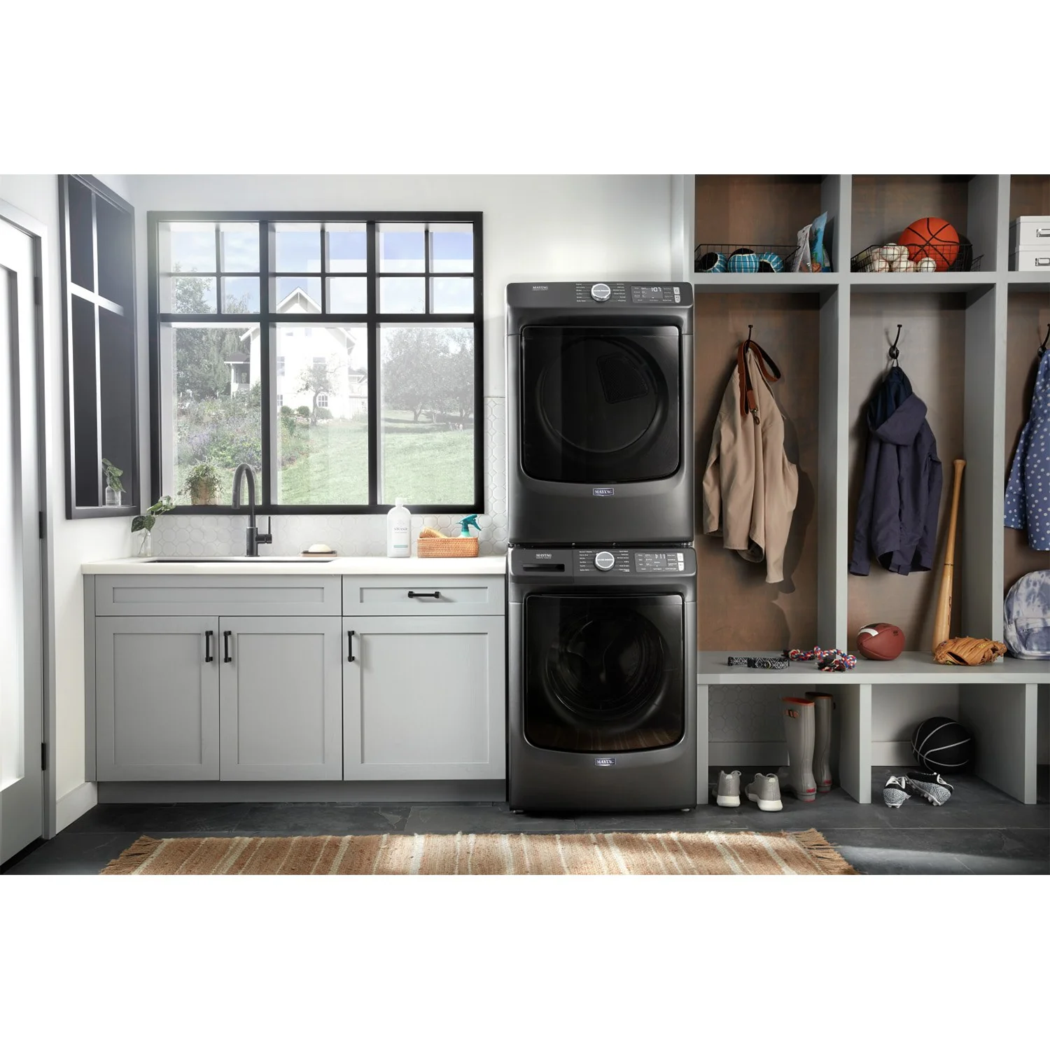 Maytag Volcano Black Front-Load Washer (5.5 cu. ft.) & Gas Dryer (7.3 cu. ft.) - MHW6630MBK/MGD6630MBK - Image 4