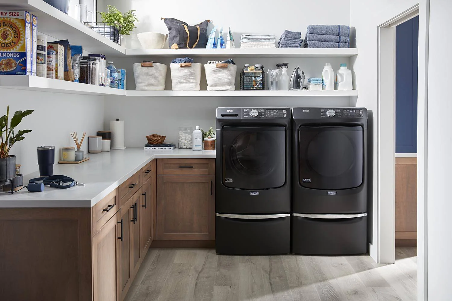 Maytag Volcano Black Front-Load Washer (5.5 cu.ft.) & Electric Dryer (7.3 cu. ft.) - MHW6630MBK/YMED6630MBK - Image 3