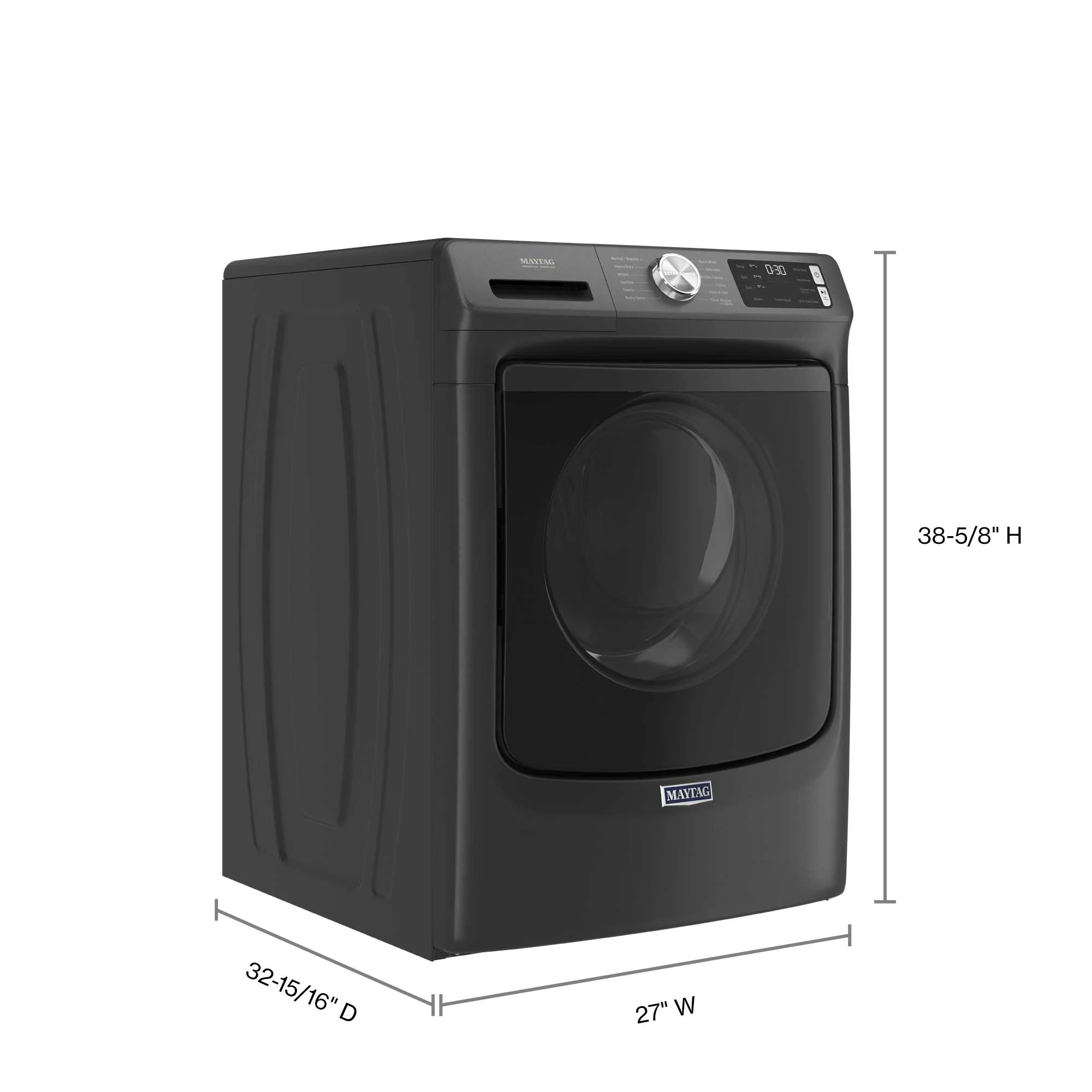 Maytag Volcano Black Front Load Washer with Extra Power and 16-Hr Fresh Hold® (5.5 cu. ft.) - MHW6630MBK - Image 5