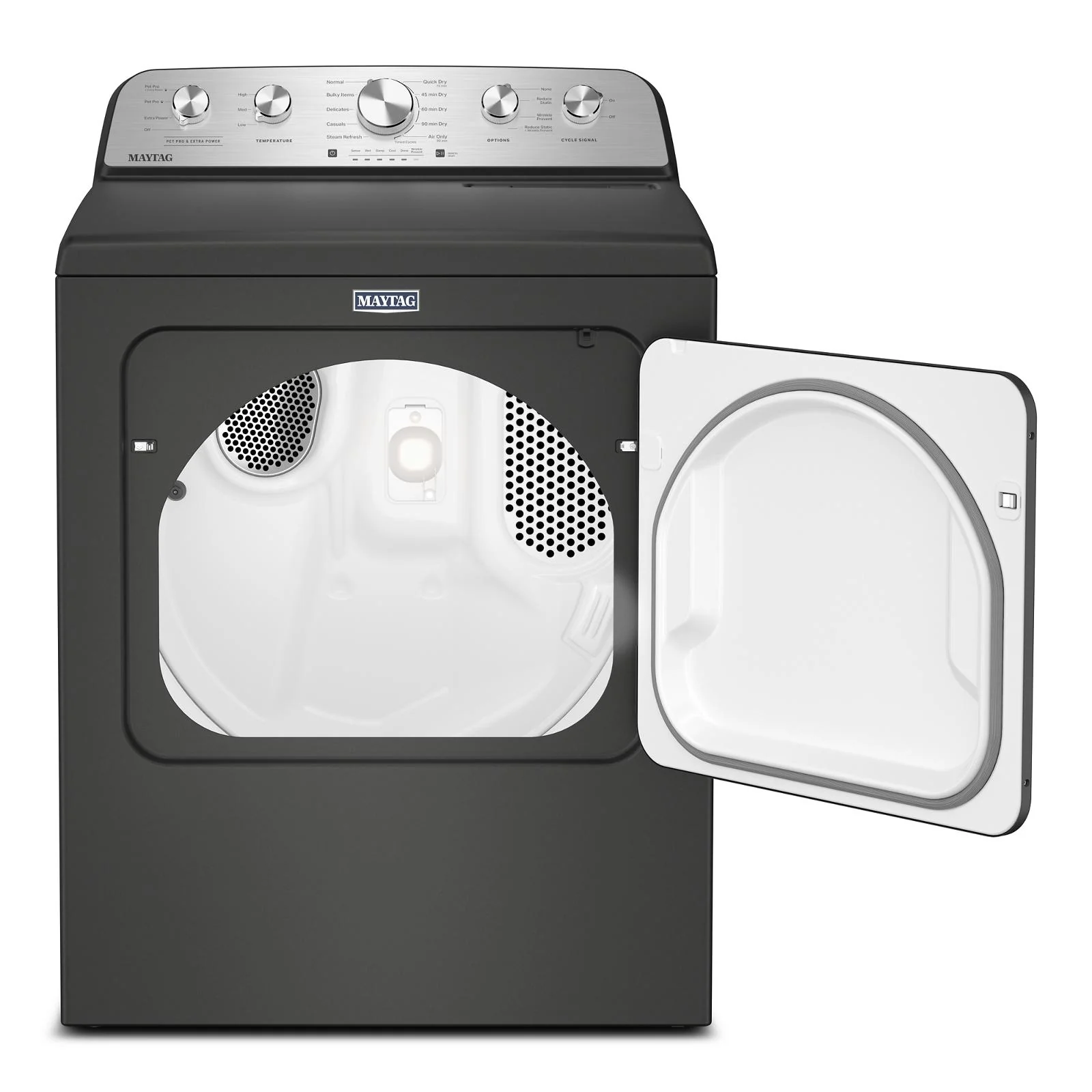 Maytag Volcano Black Steam Electric Dryer (7.0 Cu. Ft.) with Top Load Dryer with Pet Pro Option - YMED5605RU - Image 4