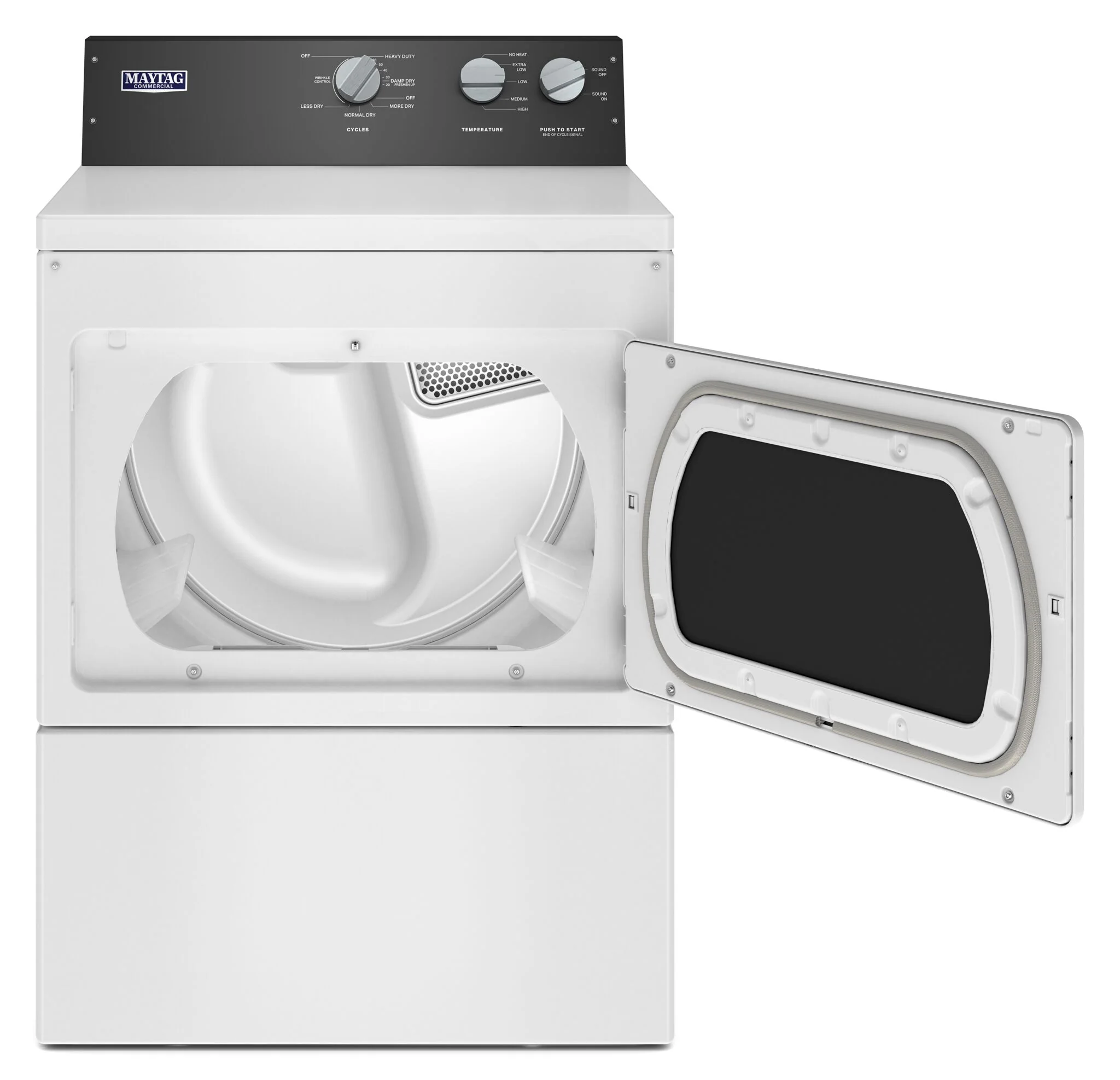 Maytag White Electric Commercial-Grade Residential Dryer (7.40 Cu Ft) - YMEDP586GW - Image 2