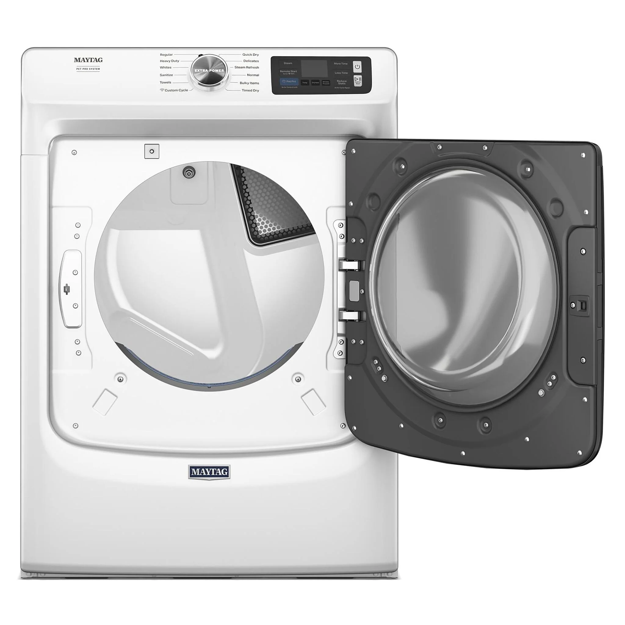 Maytag White Electric Dryer with Pet Pro (7.4 Cu.Ft.) - YMED7020RW - Image 3
