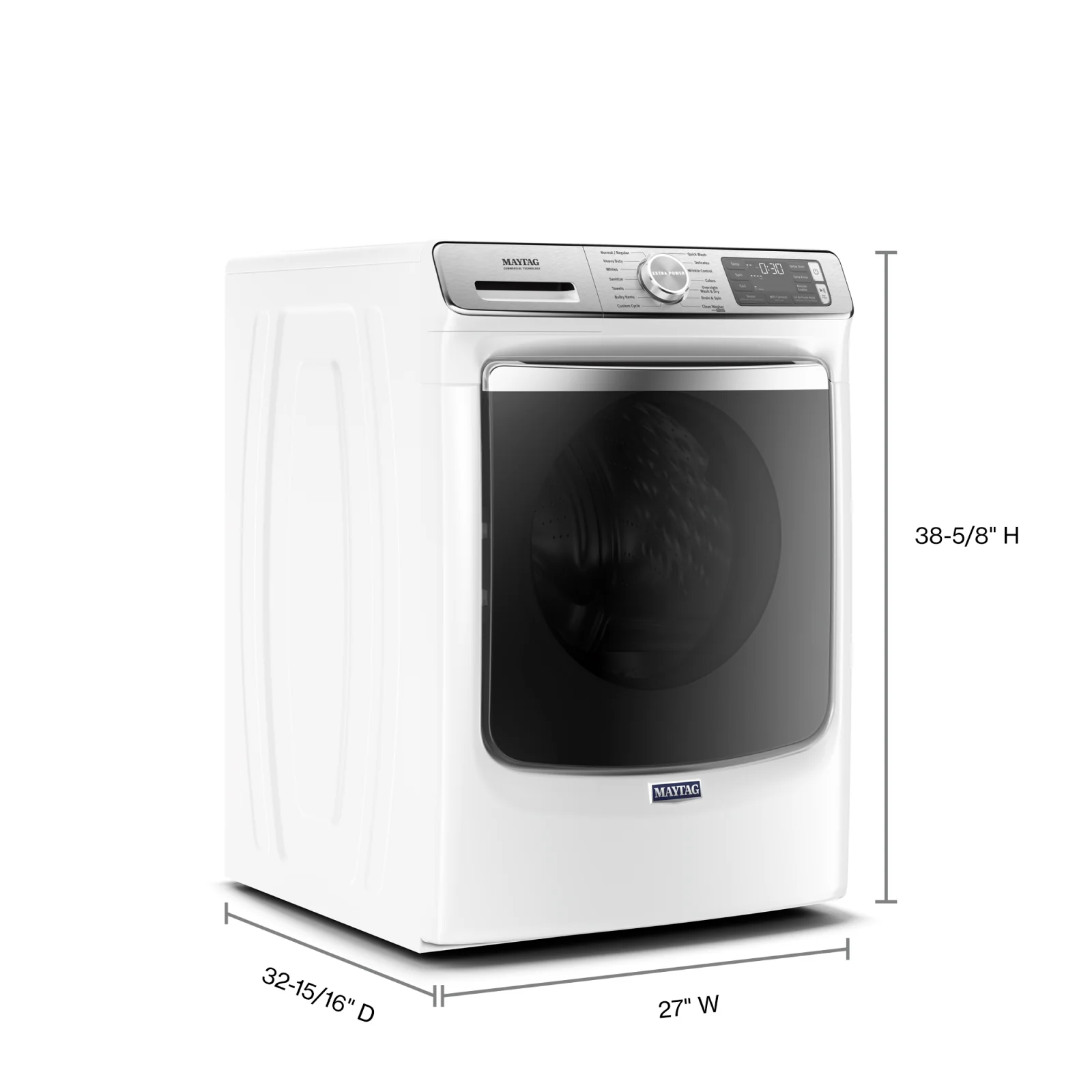 Maytag White Front Load Washer (5.8 Cu. Ft.) - MHW8630HW - Image 5