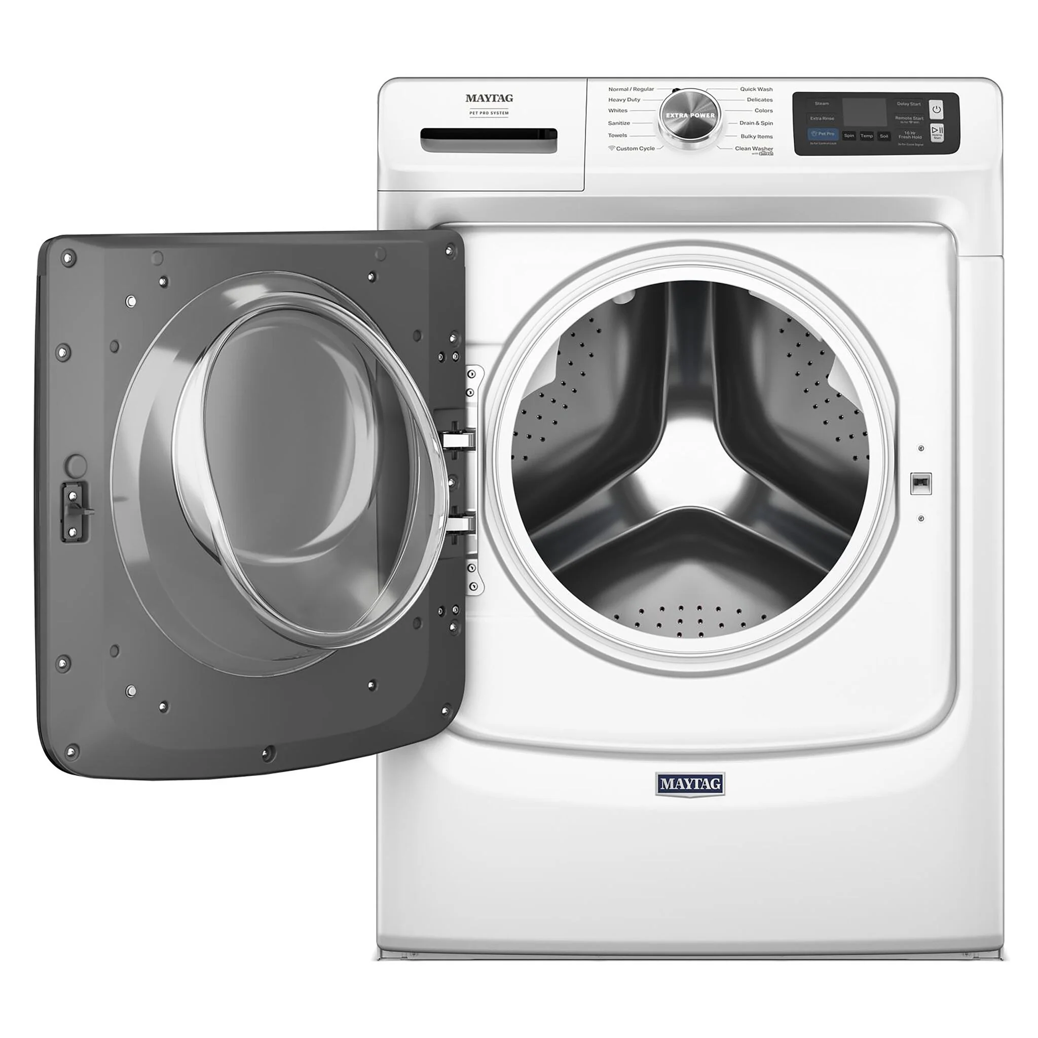 Maytag White Front-Load Washer with Pet Pro (5.8 Cu.Ft.) - MFW7020RW - Image 3
