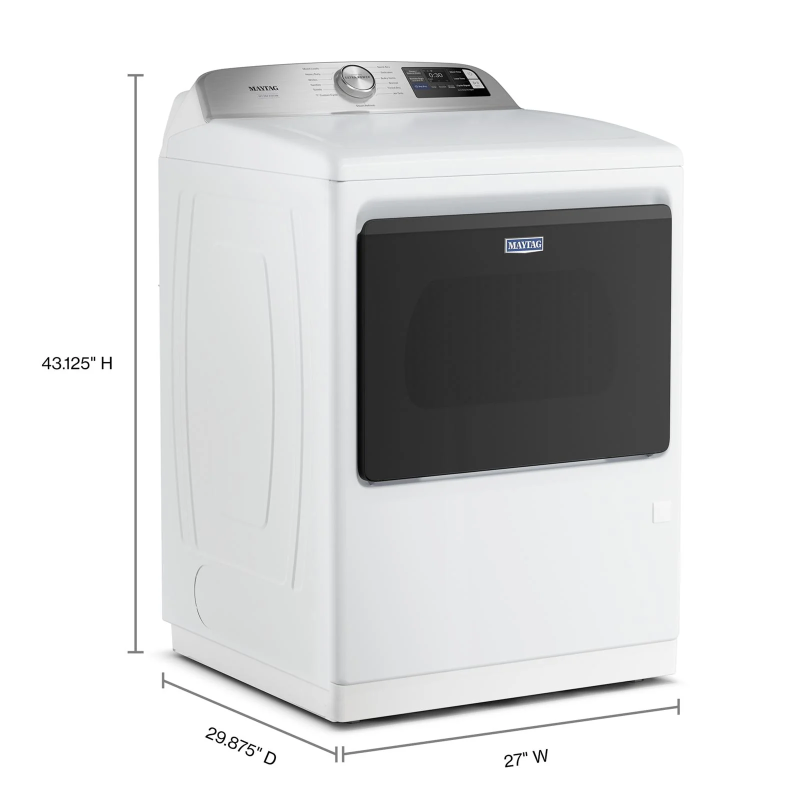 Maytag White Smart Electric Dryer (7.4 Cu. Ft.) with Pet Pro System - YMED7205RW - Image 7