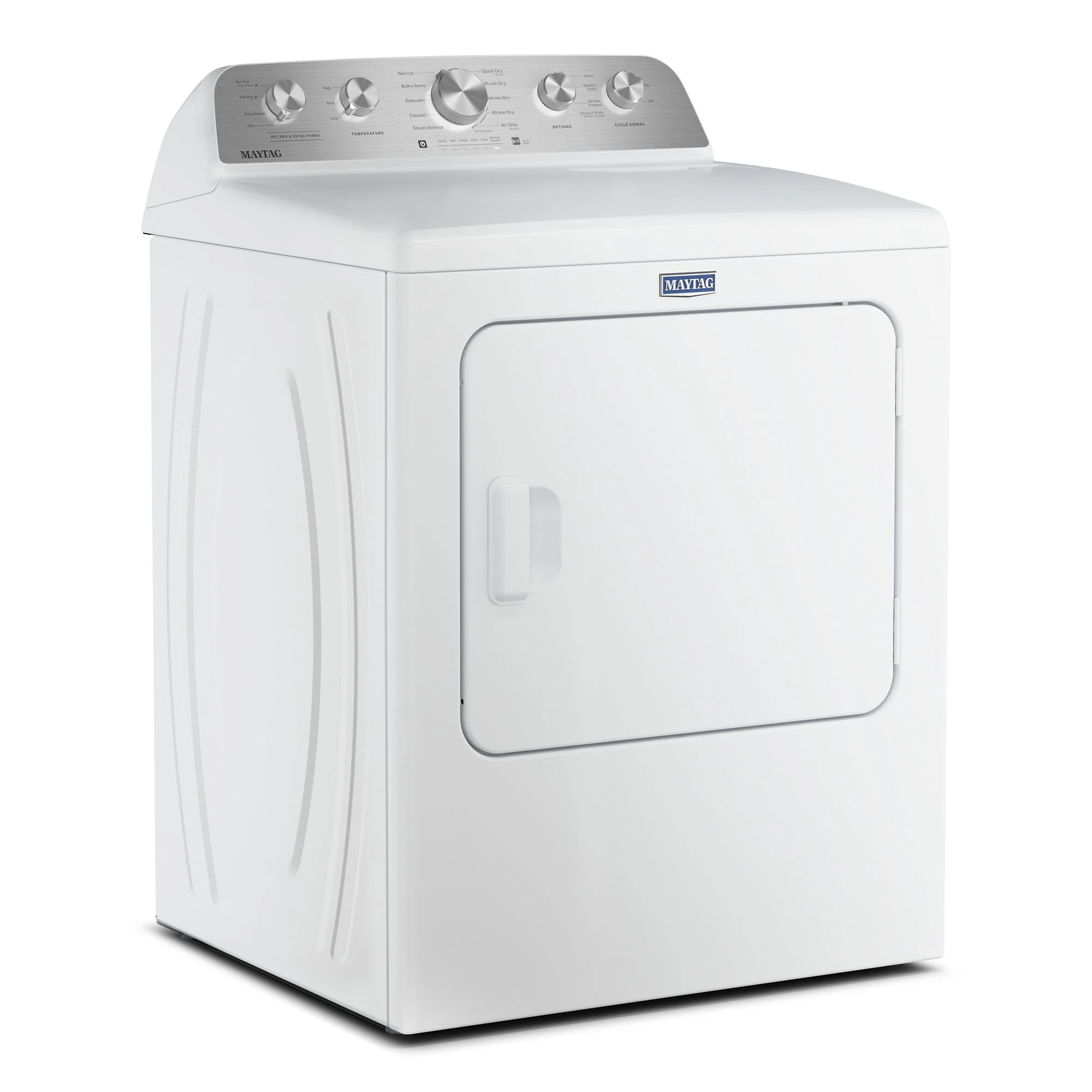 Maytag White Steam Gas Dryer (7.0 Cu. Ft.) with Pet Pro Option - MGD5605RW - Image 3