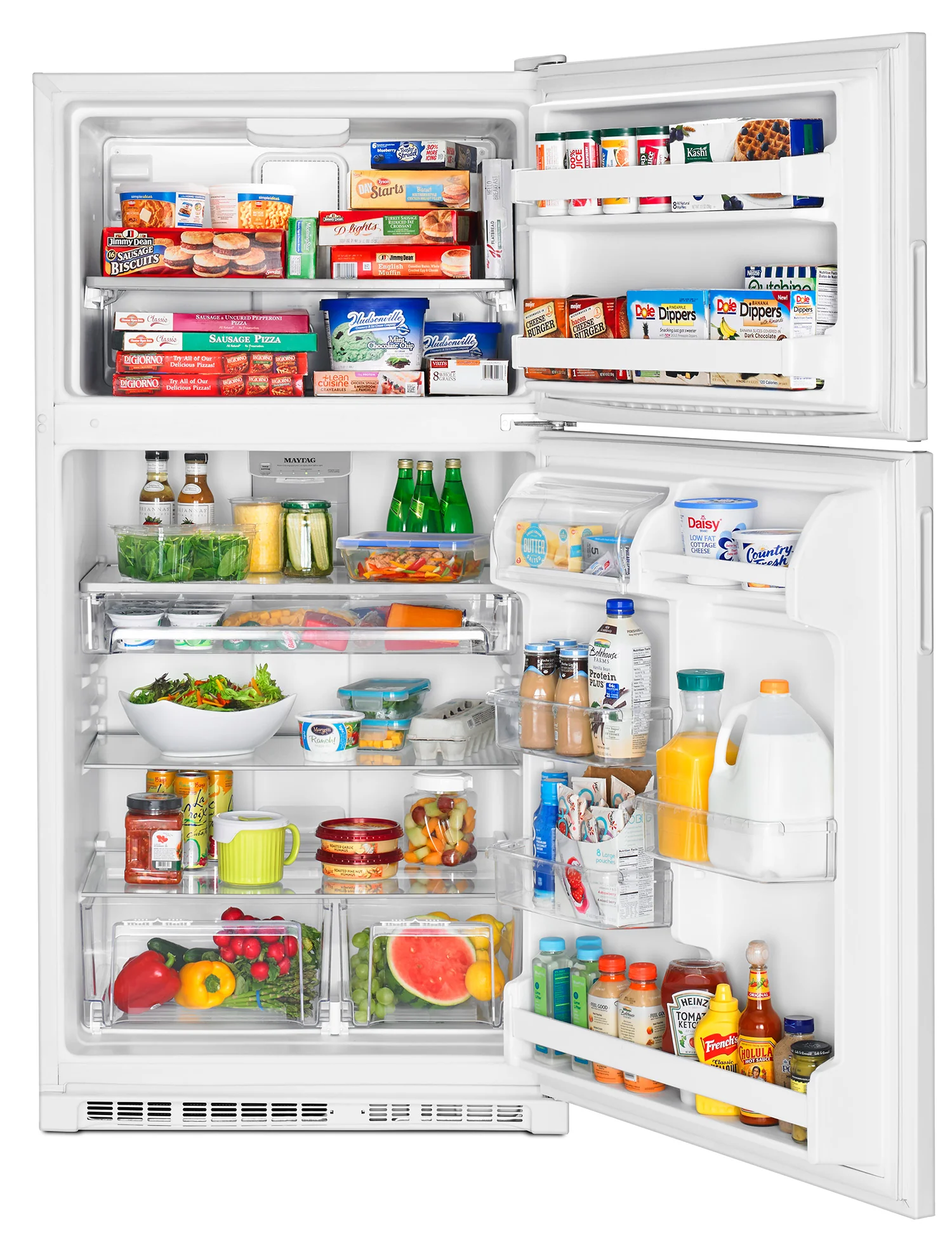 Maytag 33" 21 Cu. Ft. White Top-Freezer Refrigerator - MRT311FFFH - Image 4