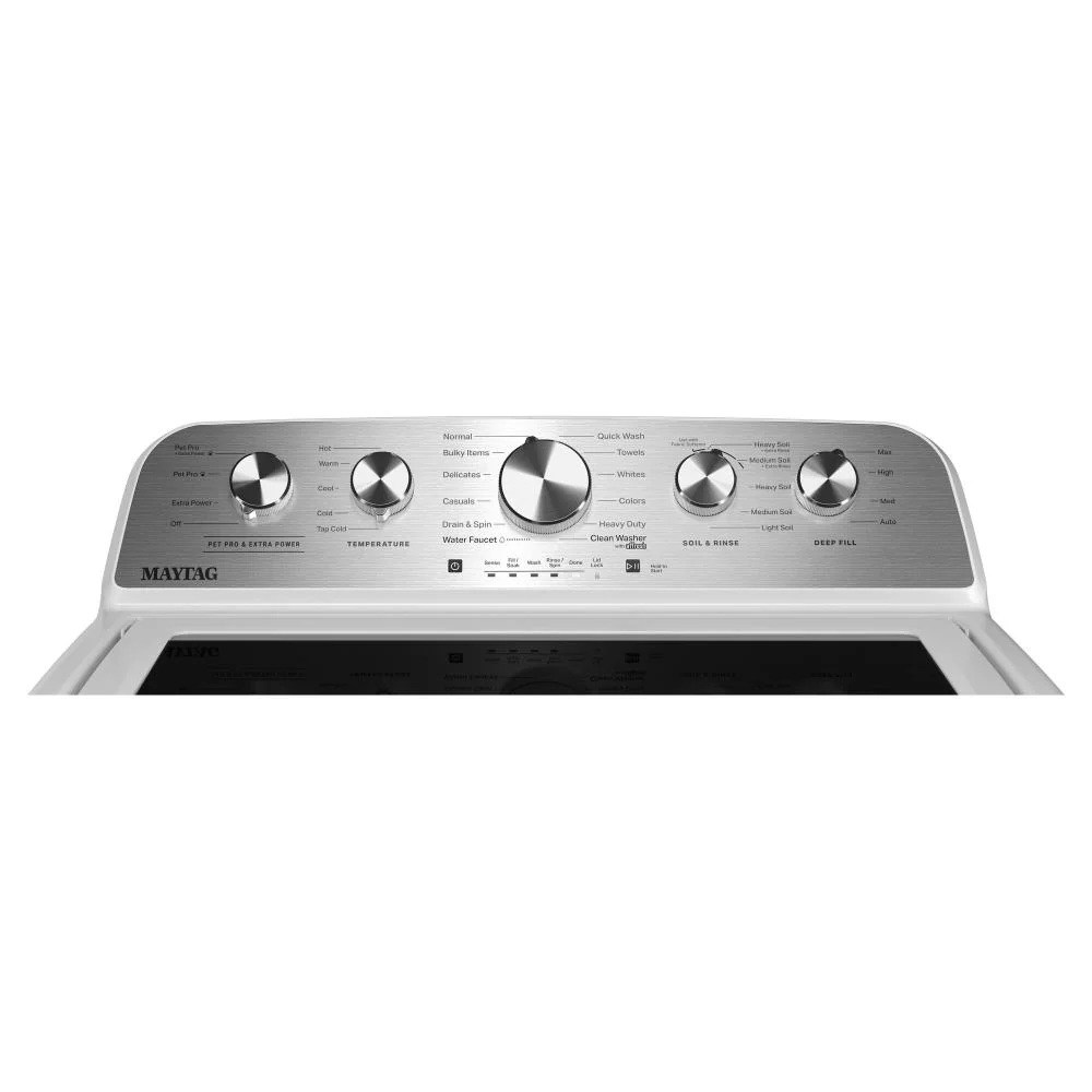 Maytag White Top Load Agitator Washer (5.4 Cu. Ft. IEC) with Extra Power and Pet Pro Option - MTW5605RW - Image 5