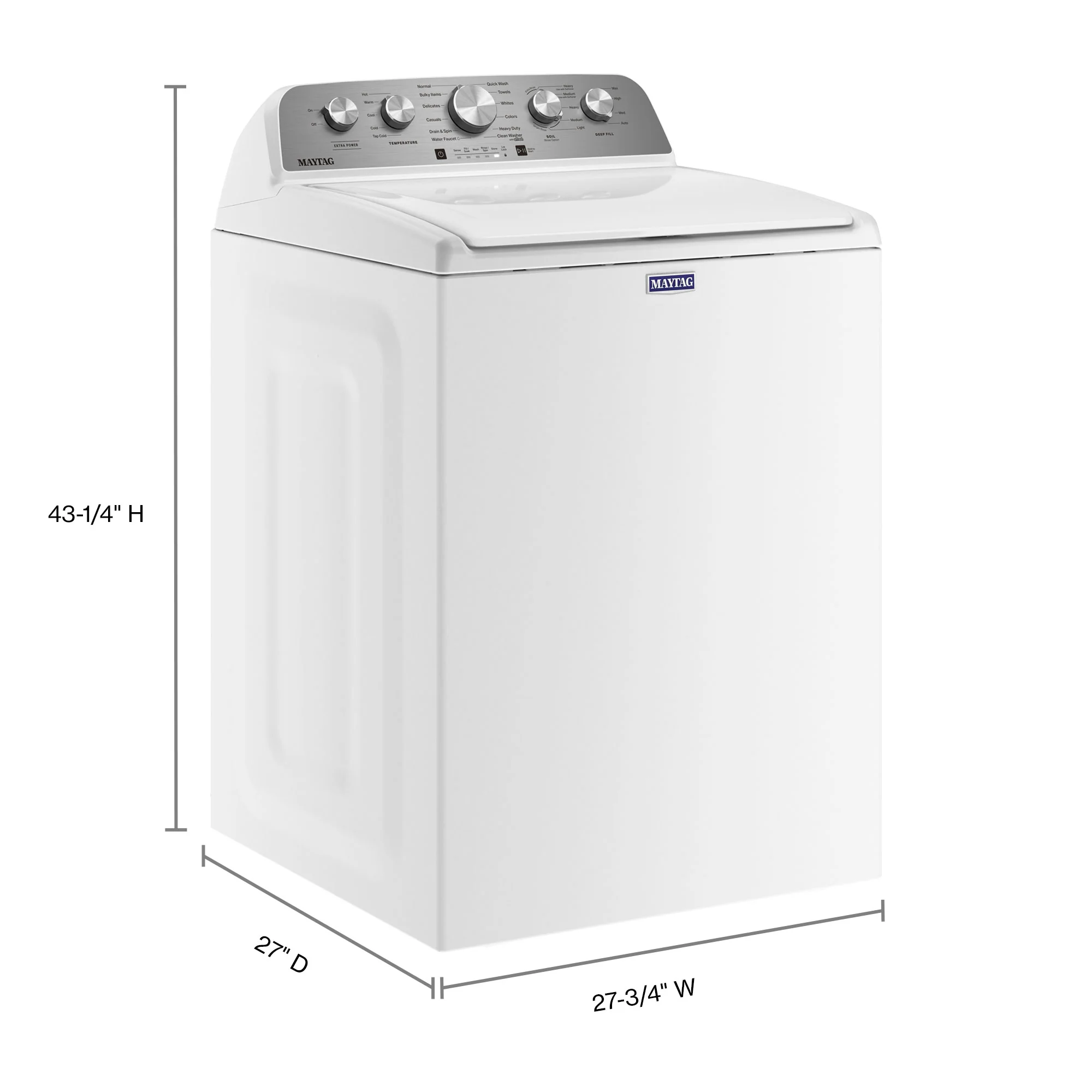 Maytag White Top Load Washer with Deep Fill - (5.2 cu. ft.) - MVW5035MW - Image 5