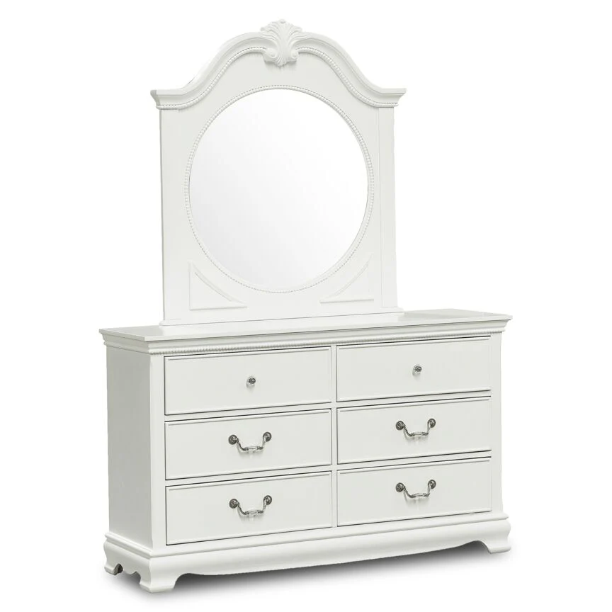 Melanie 6-Drawer Dresser - White - Image 2