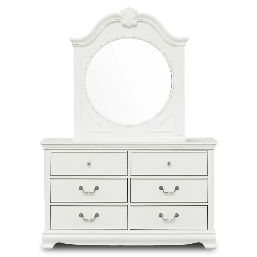 Melanie 6-Drawer Dresser - White - Image 3