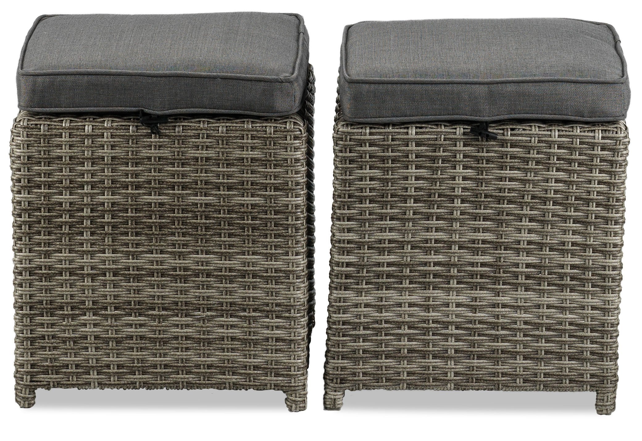 Melville One - Outdoor Ottoman - Grey - Image 2