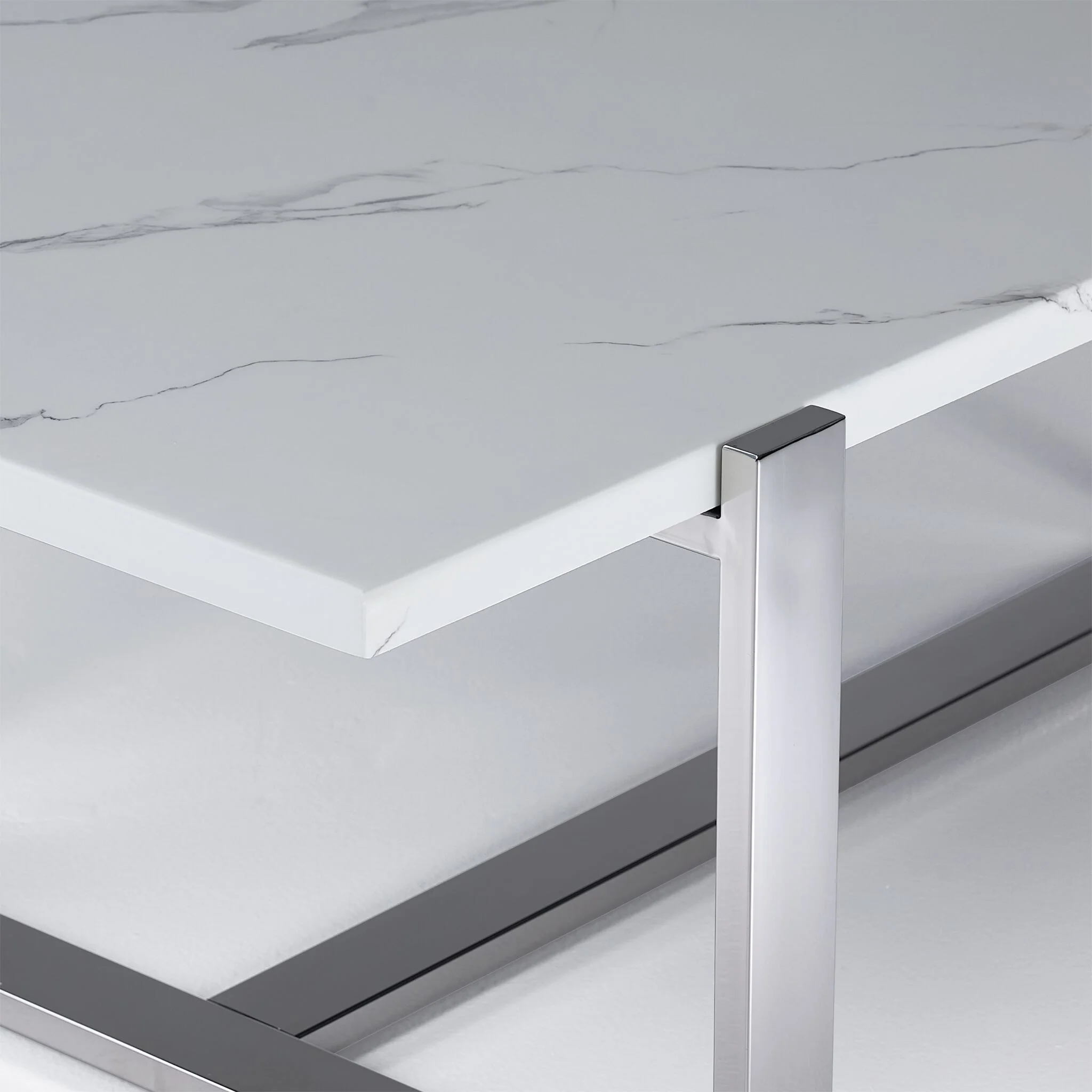 Memphis 48" Coffee Table - White - Image 4