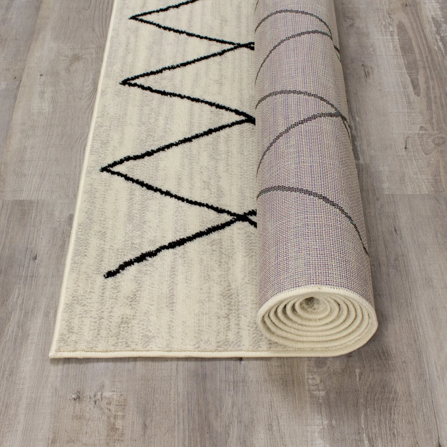 Meridian Pen-Drawn Trellis Lines Area Rug - 5' X 8' - Grey - Image 7