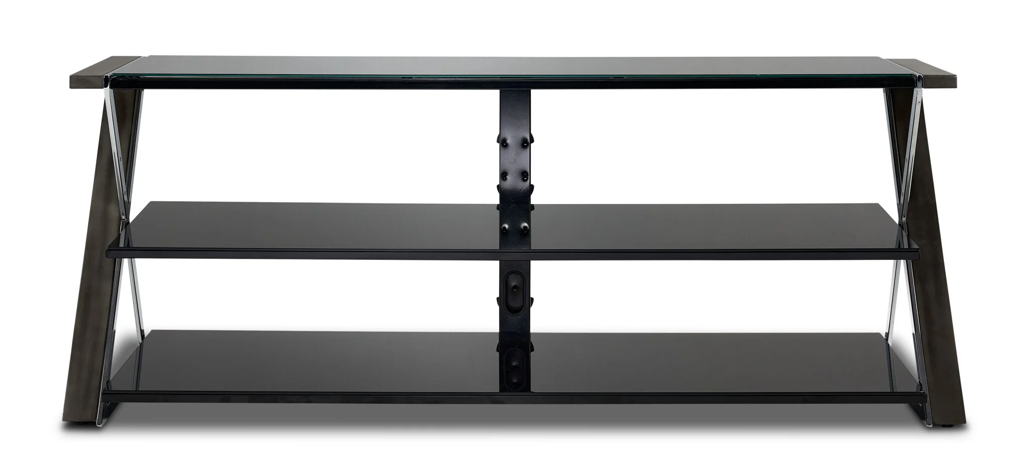 Merlot 60 " TV Stand - Black, Grey - Image 2