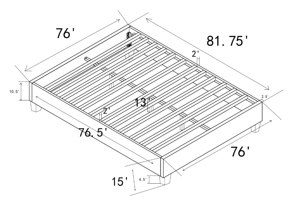 Meyer King Platform Bed Base - Grey - Image 2