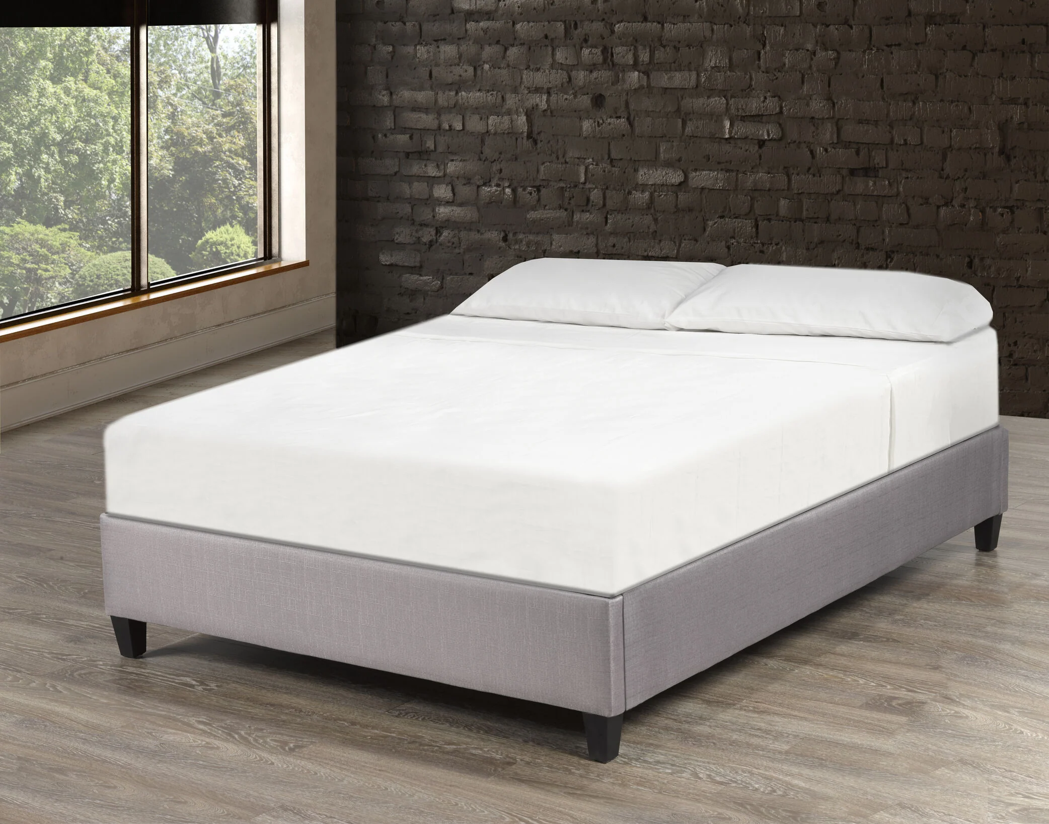 Meyer Queen Platform Bed Base - Grey - Image 2