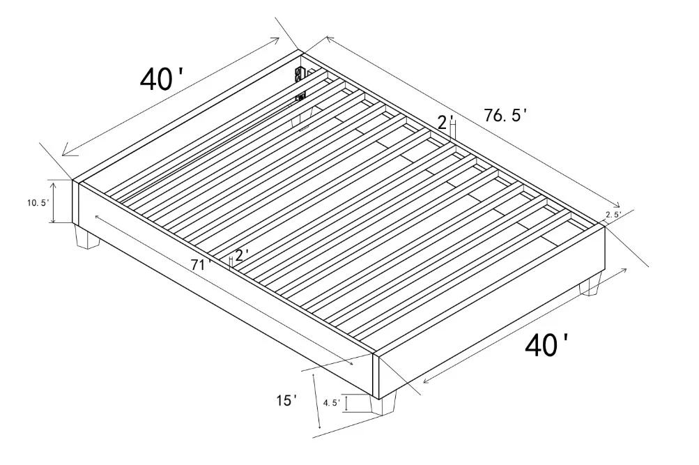 Meyer Twin Platform Bed Base - Grey - Image 3