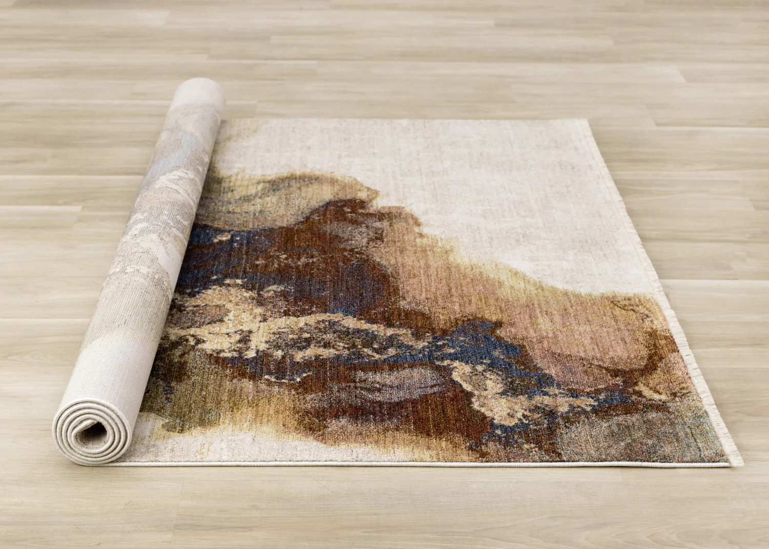 Micah Modern Galaxy Area Rug - 5' X 8' - Cream/Grey/Blue - Image 8