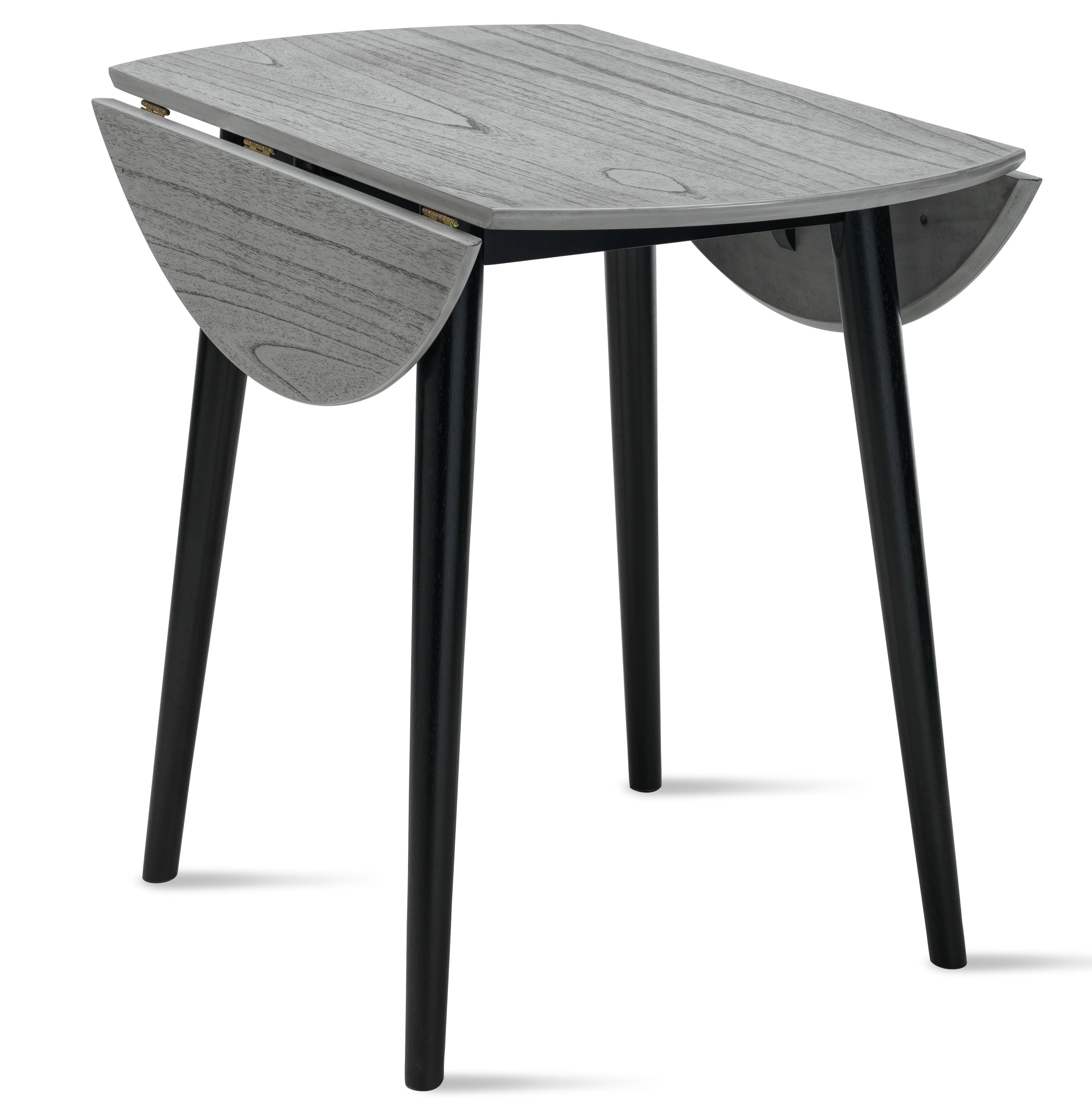 Midland Dining Table with Drop Leaf - Grey, Black - Image 3