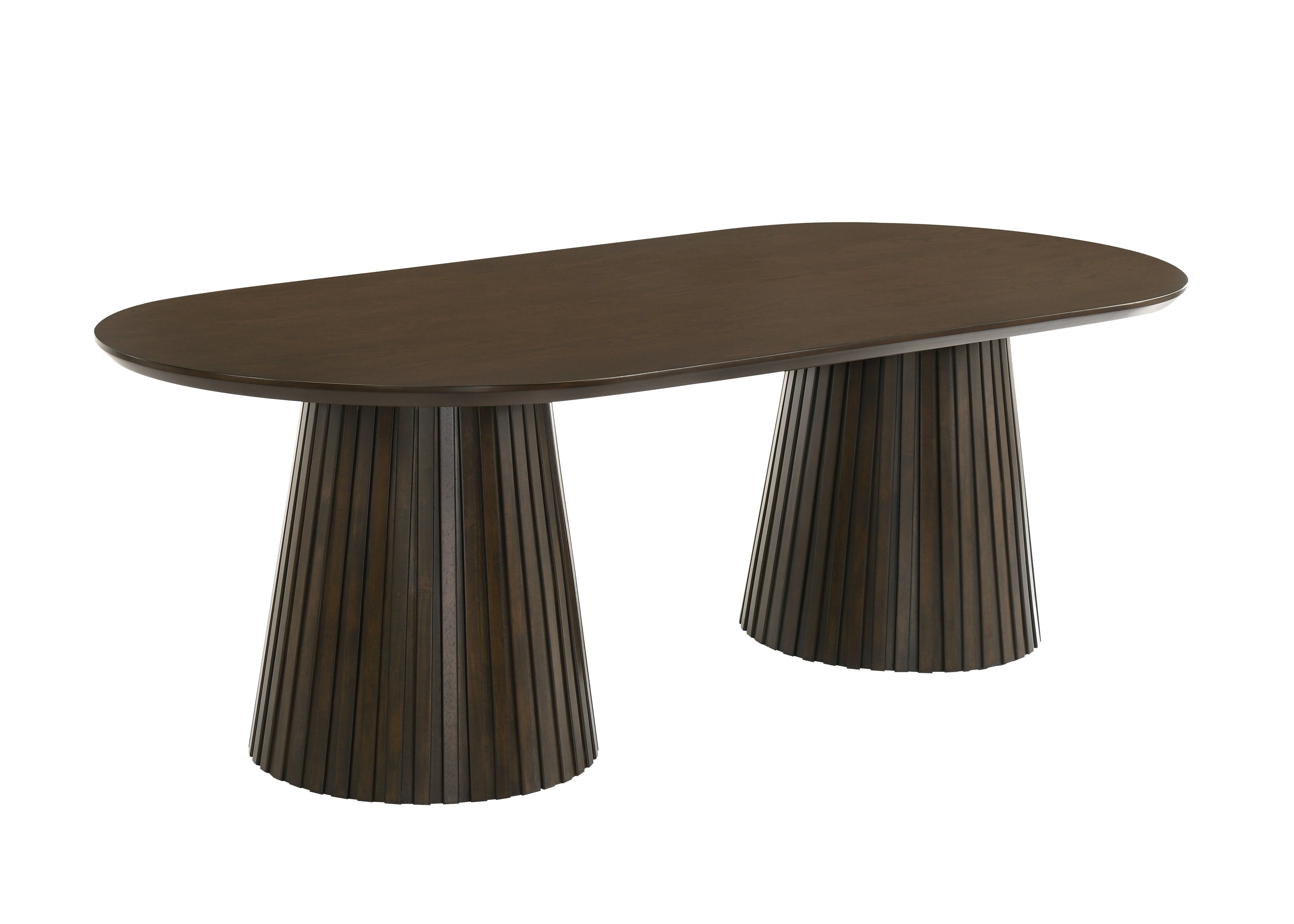 Mikael 5-Piece Oval Dining Set - Grey, Weathered Oak - Image 2