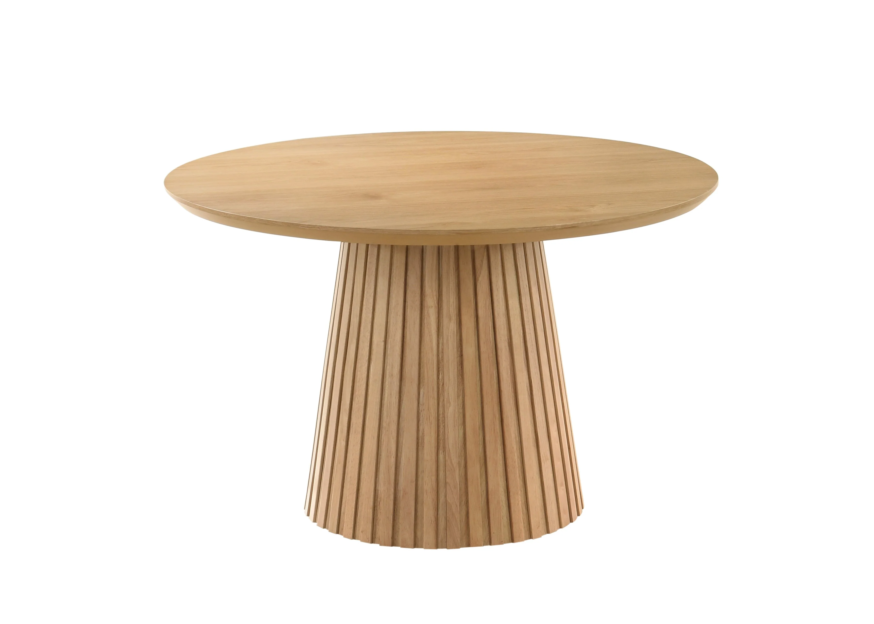 Mikael 5-Piece Round Dining Set - Grey, Light Oak - Image 3