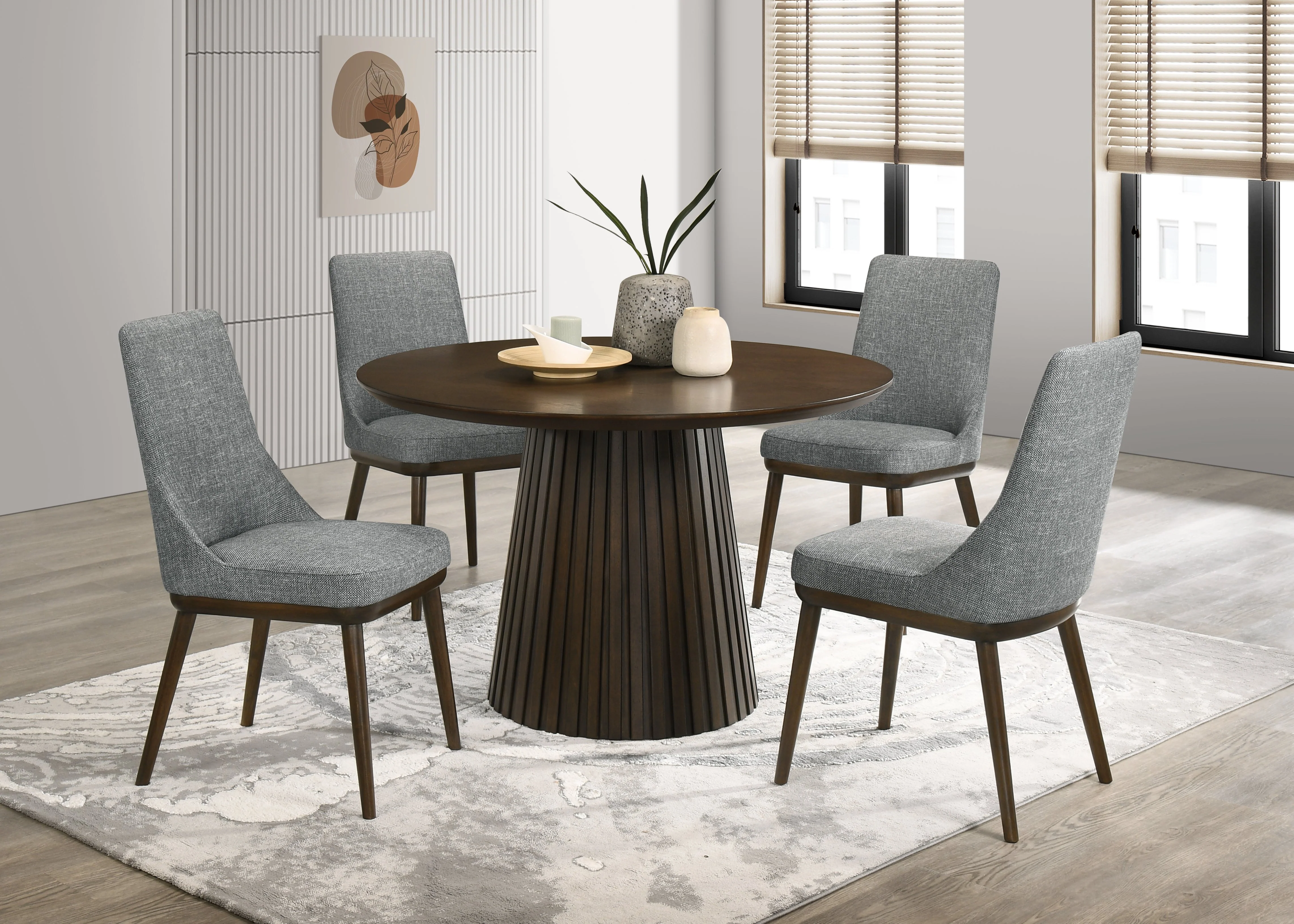 Mikael Dining Chair - Grey, Weathered Oak - Image 2