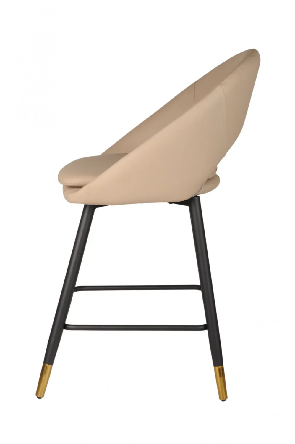 Mila Counter Stool - Beige/Black - Set of Two - Image 5
