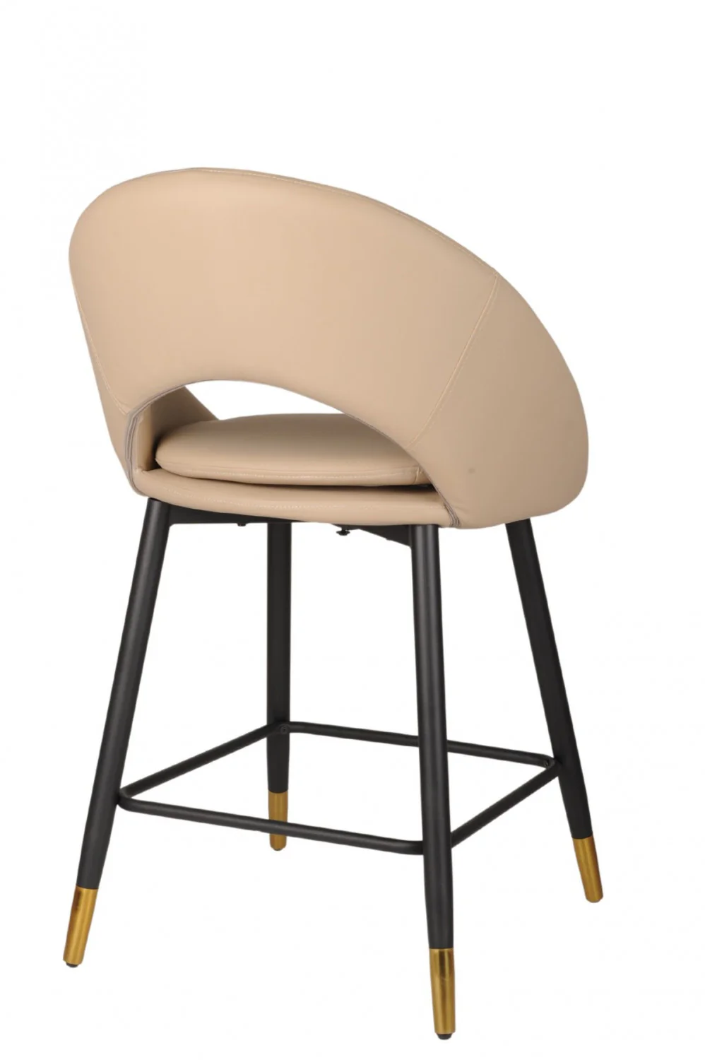 Mila Counter Stool - Beige/Black - Set of Two - Image 6
