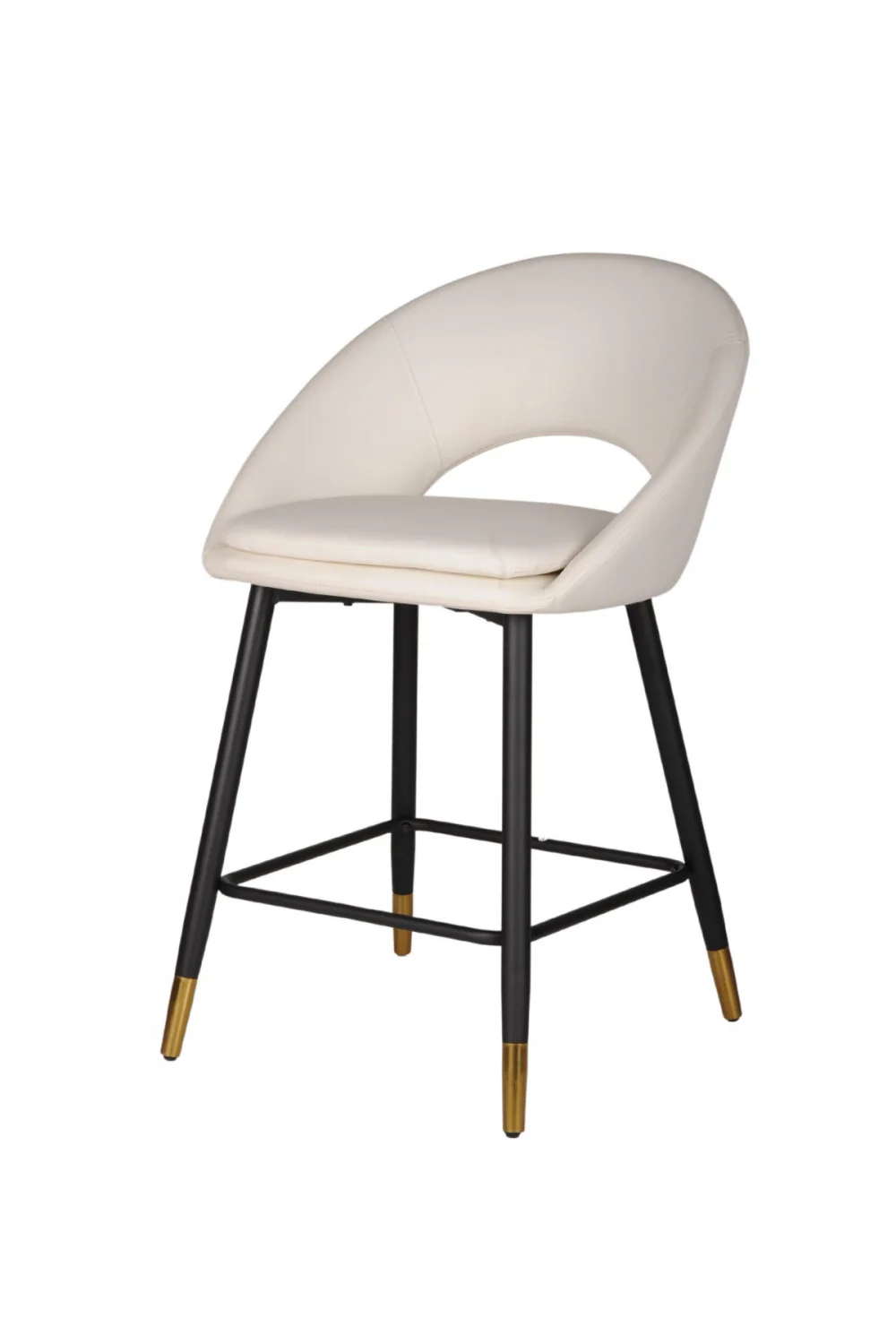 Mila Counter Stool - White/Black - Set of Two - Image 2