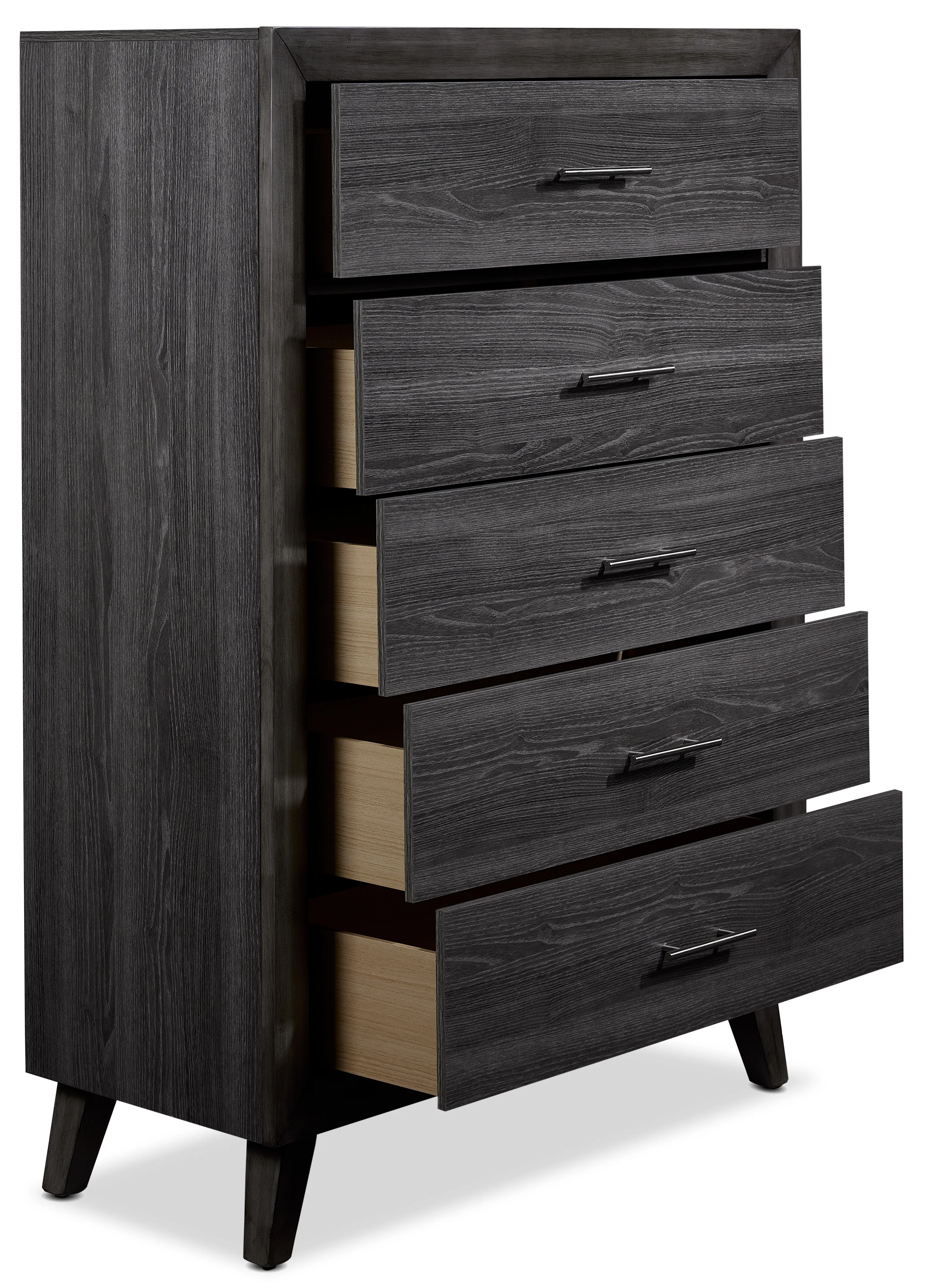 Miller 5-Drawer Chest - Grey - Image 3