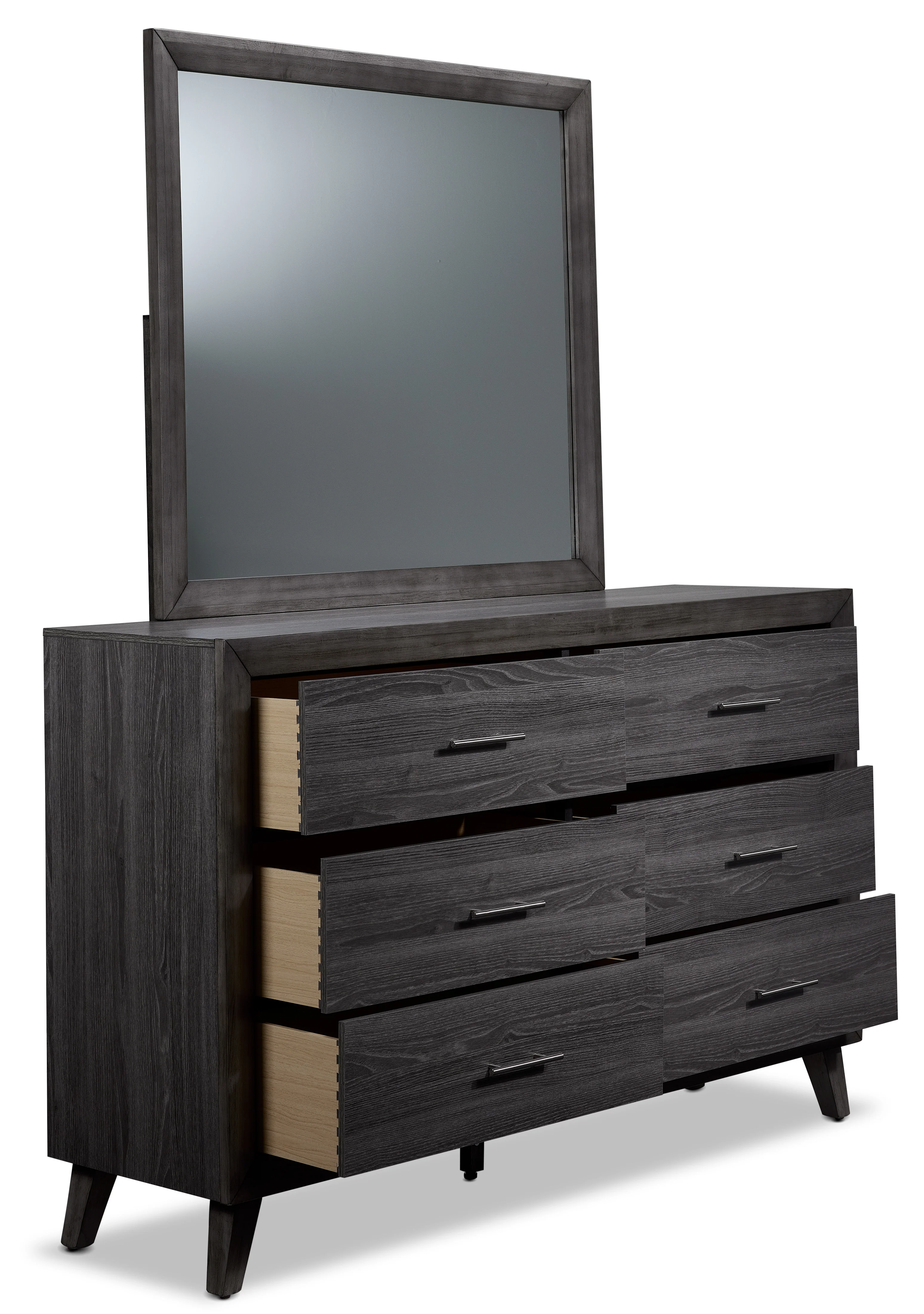 Miller 6-Piece King Panel Bedroom Package - Grey - Image 4