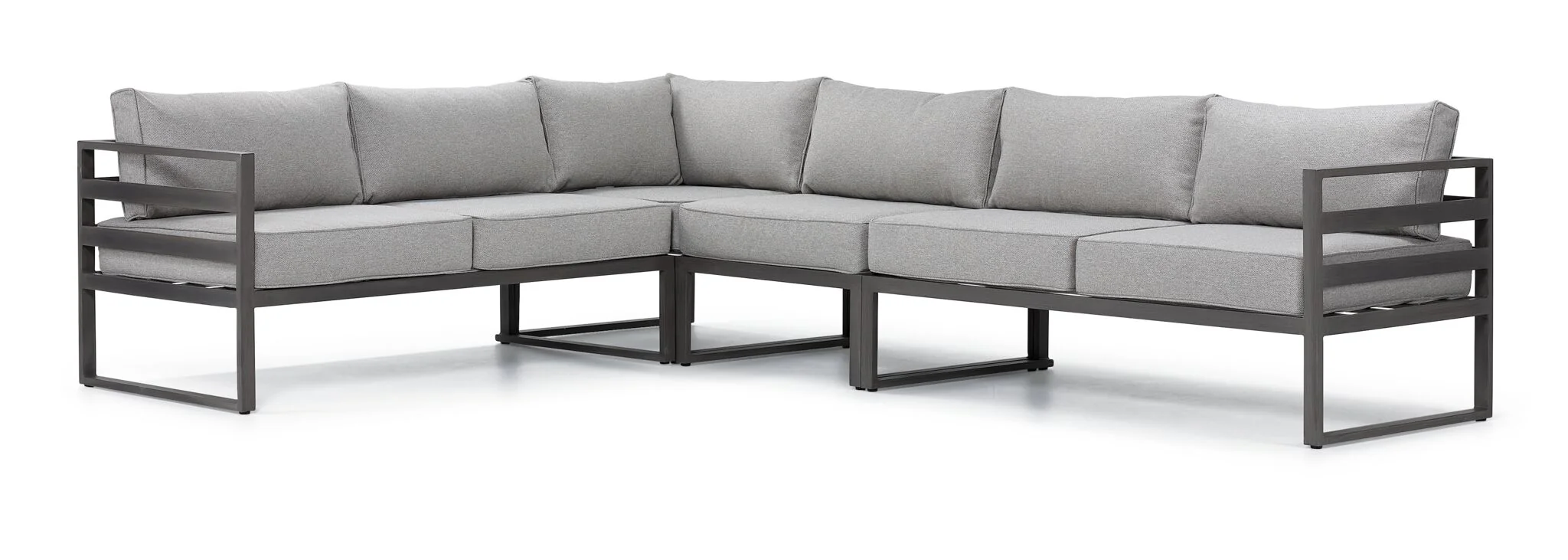Milos 5 - Piece Outdoor Sectional - Grey - Image 3