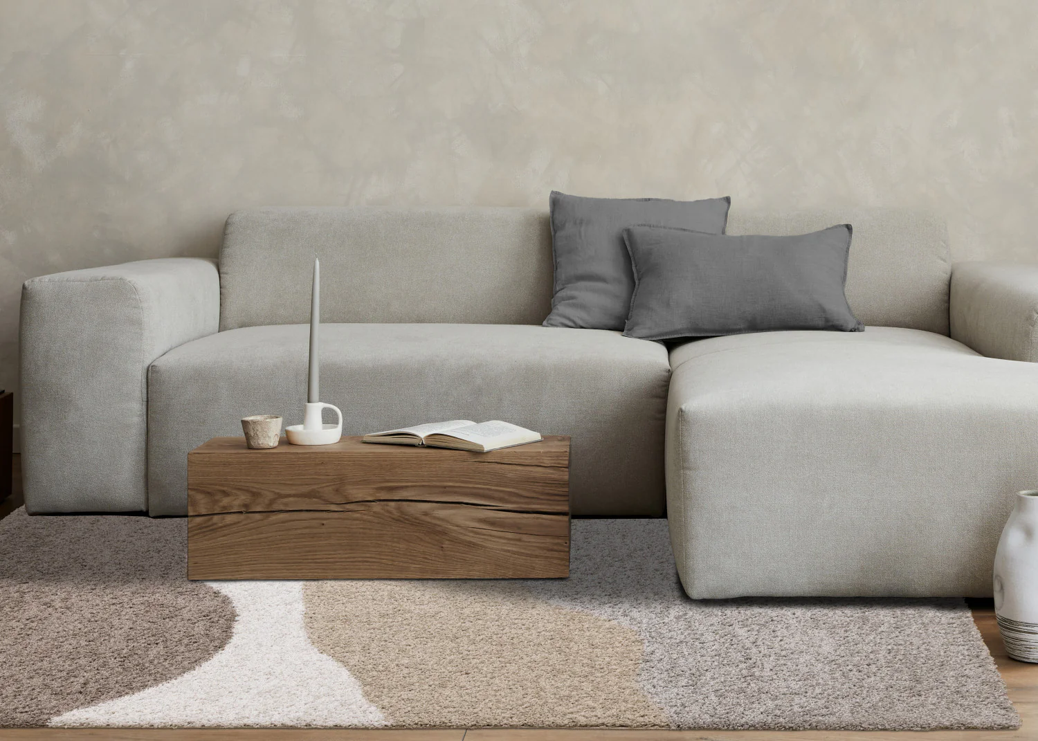 Misha Soft Modern Area Rug - 8' X 11' - Grey/Taupe - Image 3