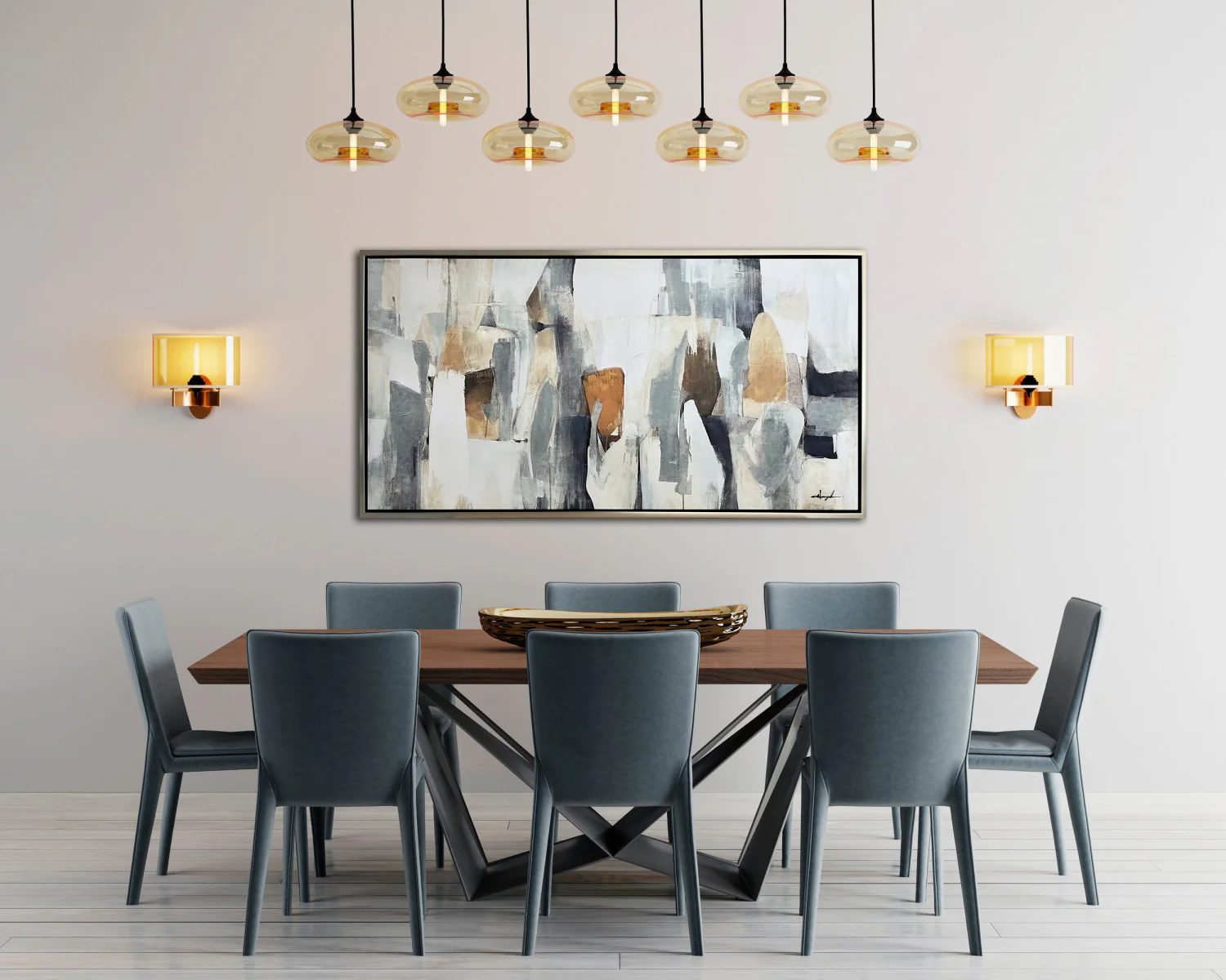 Modern Layers Wall Art - Neutral - 28 X 56 - Image 2