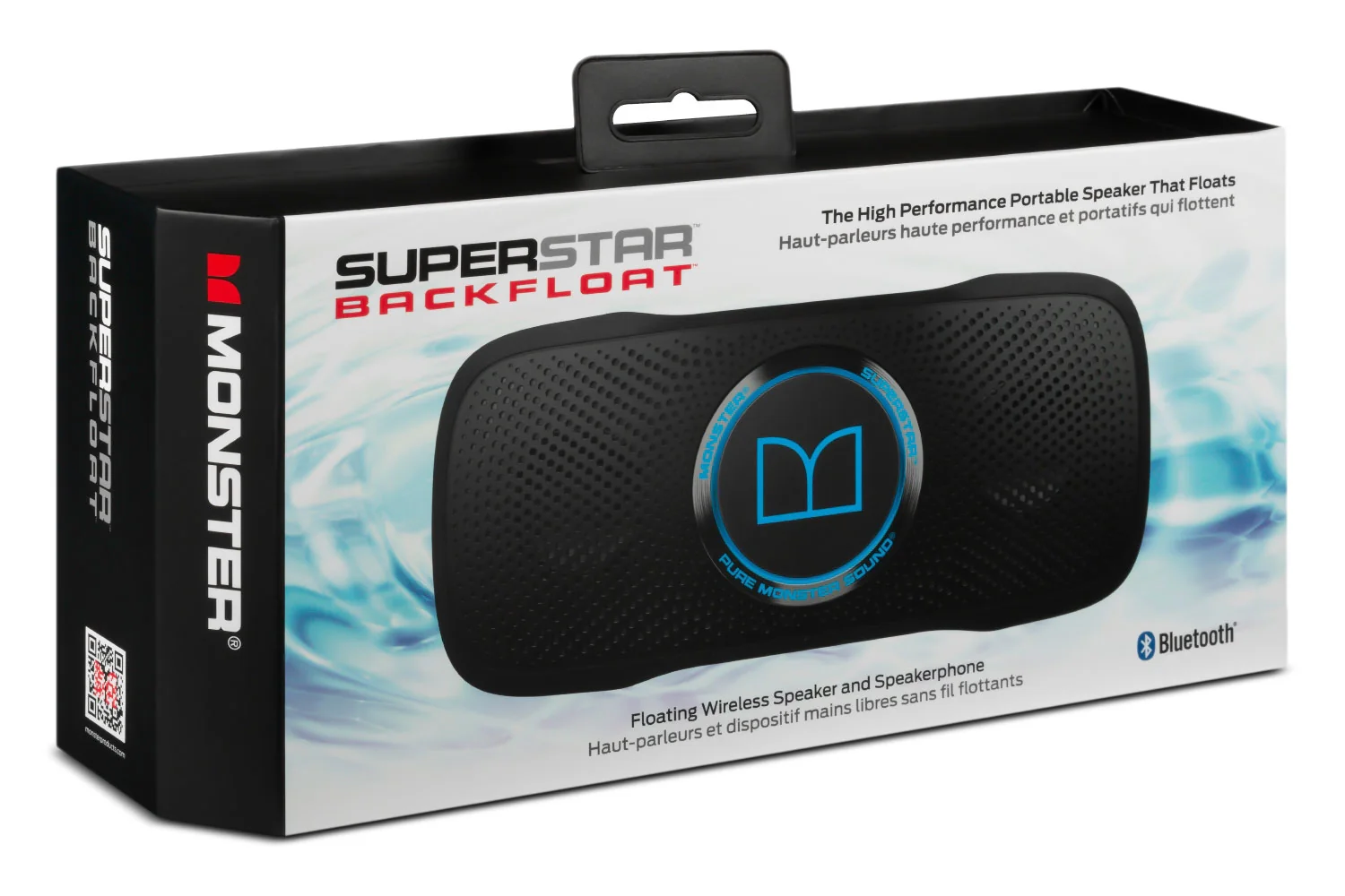 Monster SuperStar BackFloat Bluetooth Speaker - Black with Neon Blue - Image 4
