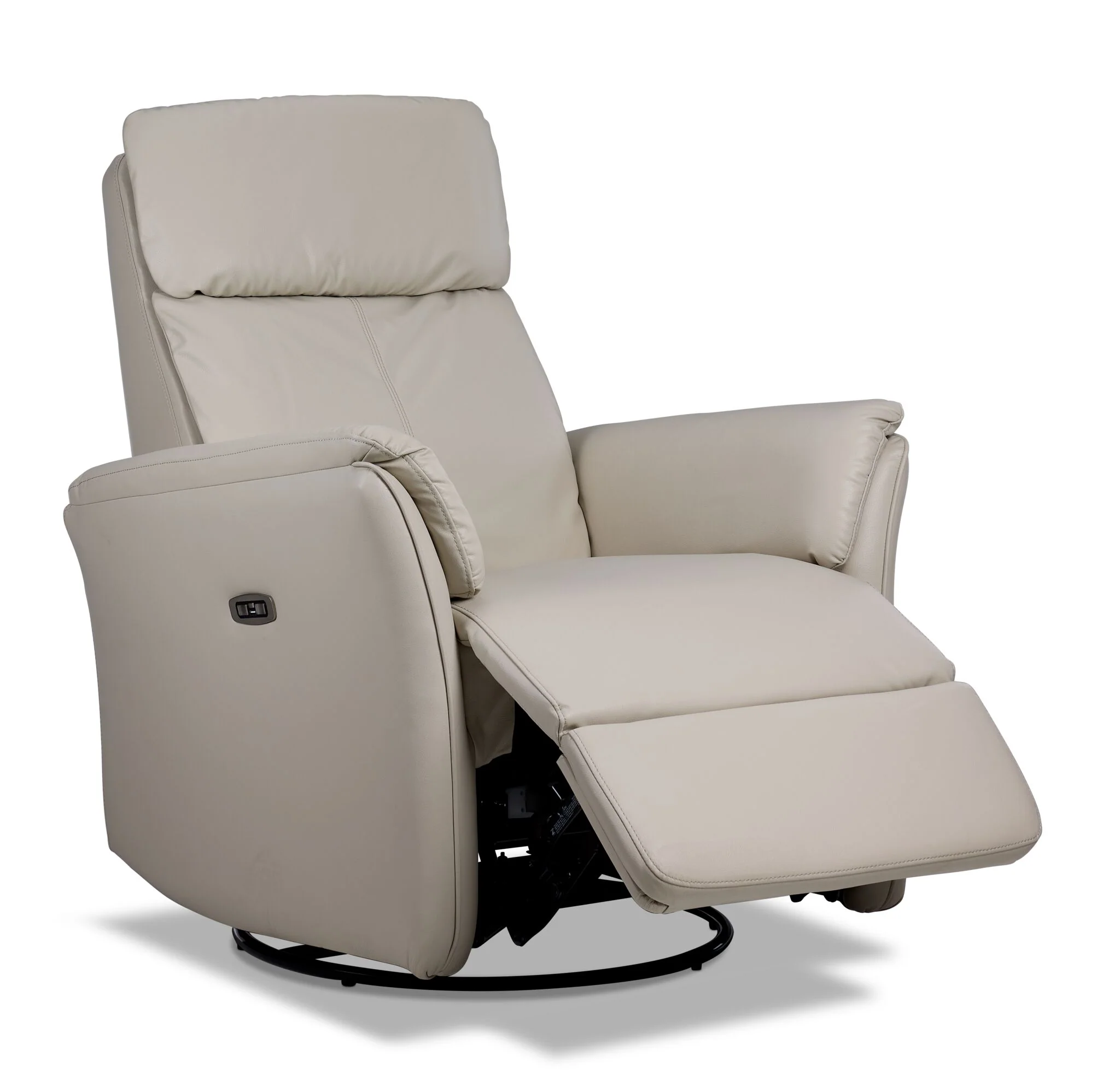 Morgan Swivel Glider Power Recliner - Taupe - Image 3