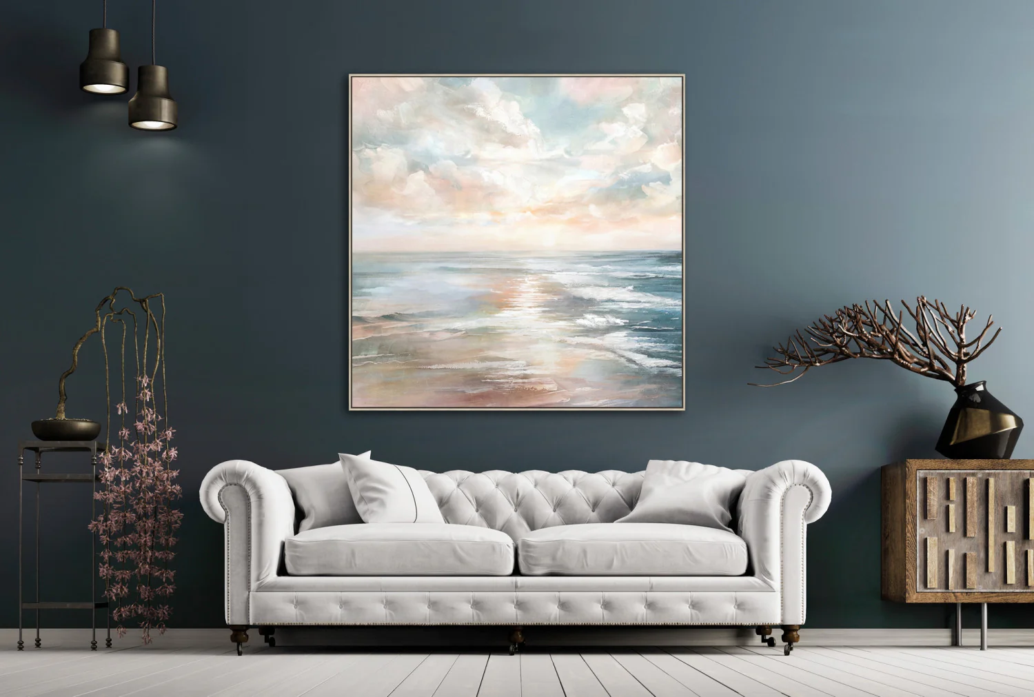 Morning Drifts In Wall Art - Multi-Colour - 40 X 40 - Image 2