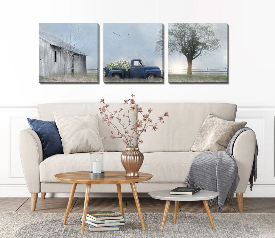 Morning Prep Wall Art - Blue/Green - 60 X 20 - Set of 3 - Image 2