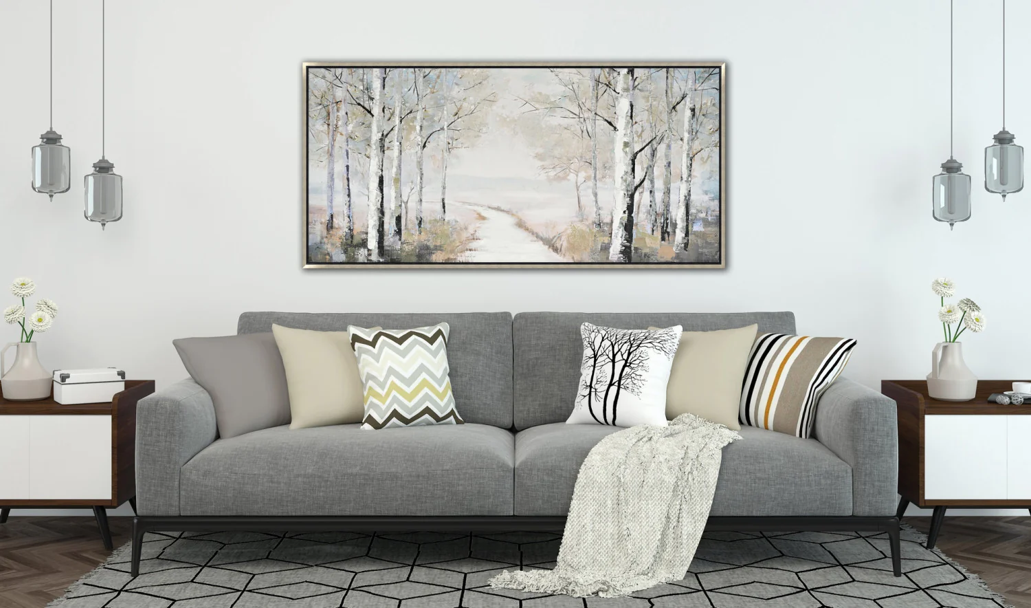 Morning Walk Wall Art - Neutral - 28 X 56 - Image 2